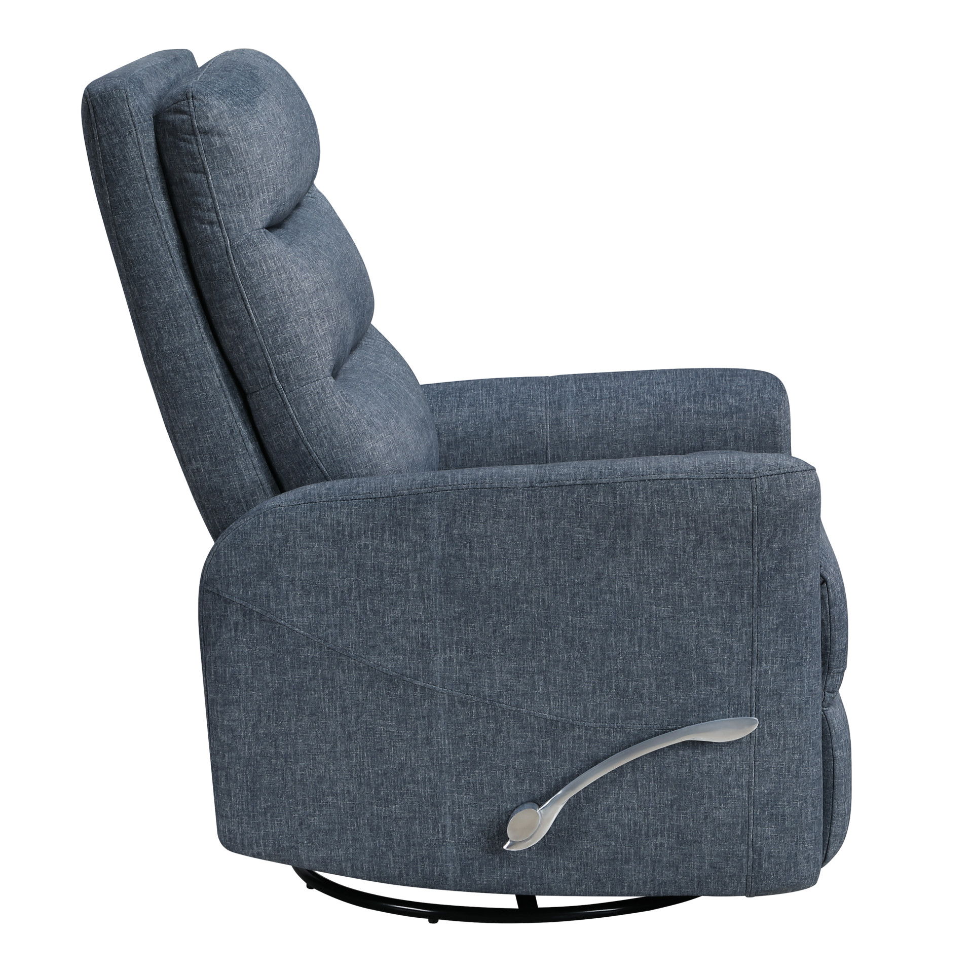 Takami - Swivel Recliner - Blue Poly, blue, view 5