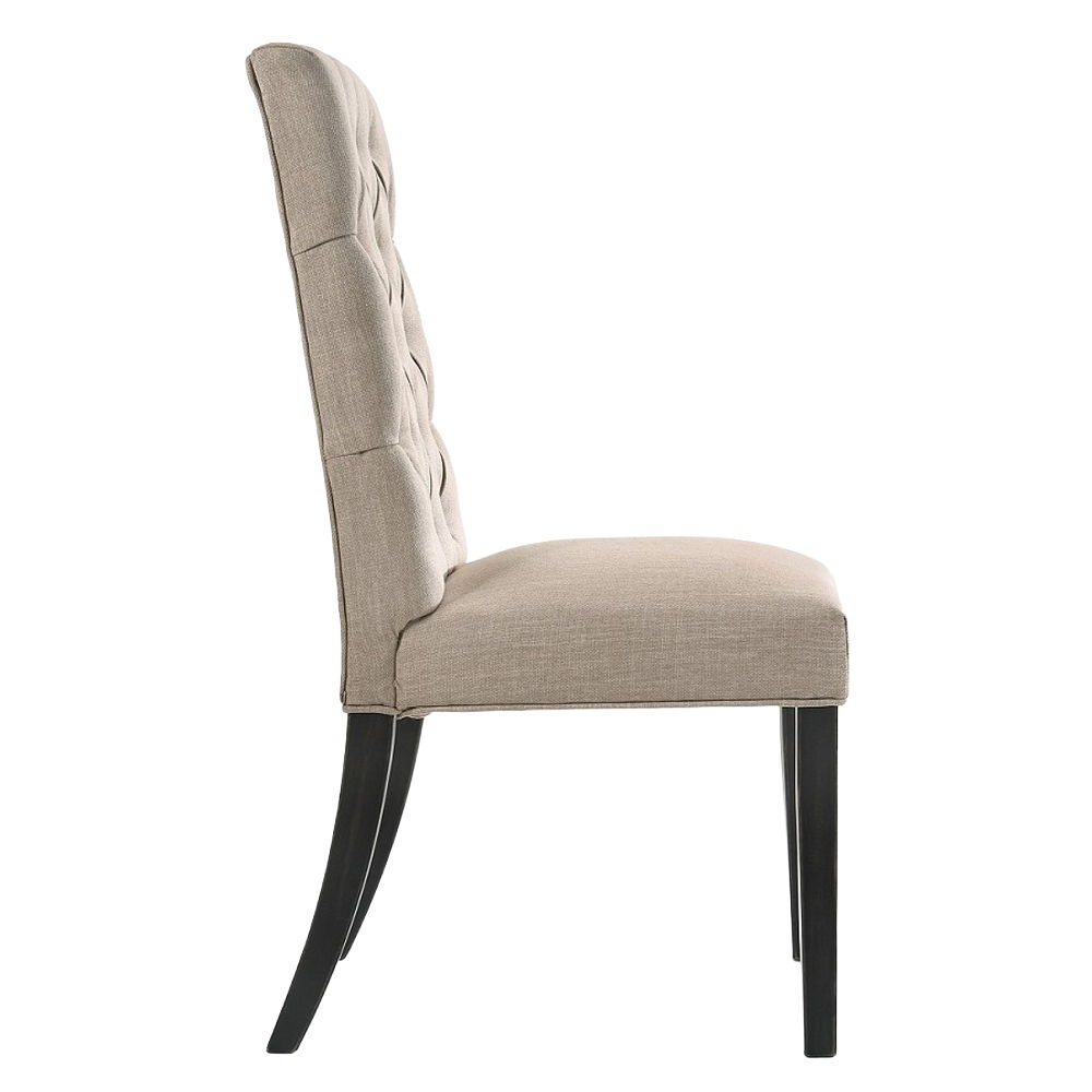 Morland - Side Chair (Set of 2) - Tan Linen & Vintage Black, beige, view 4