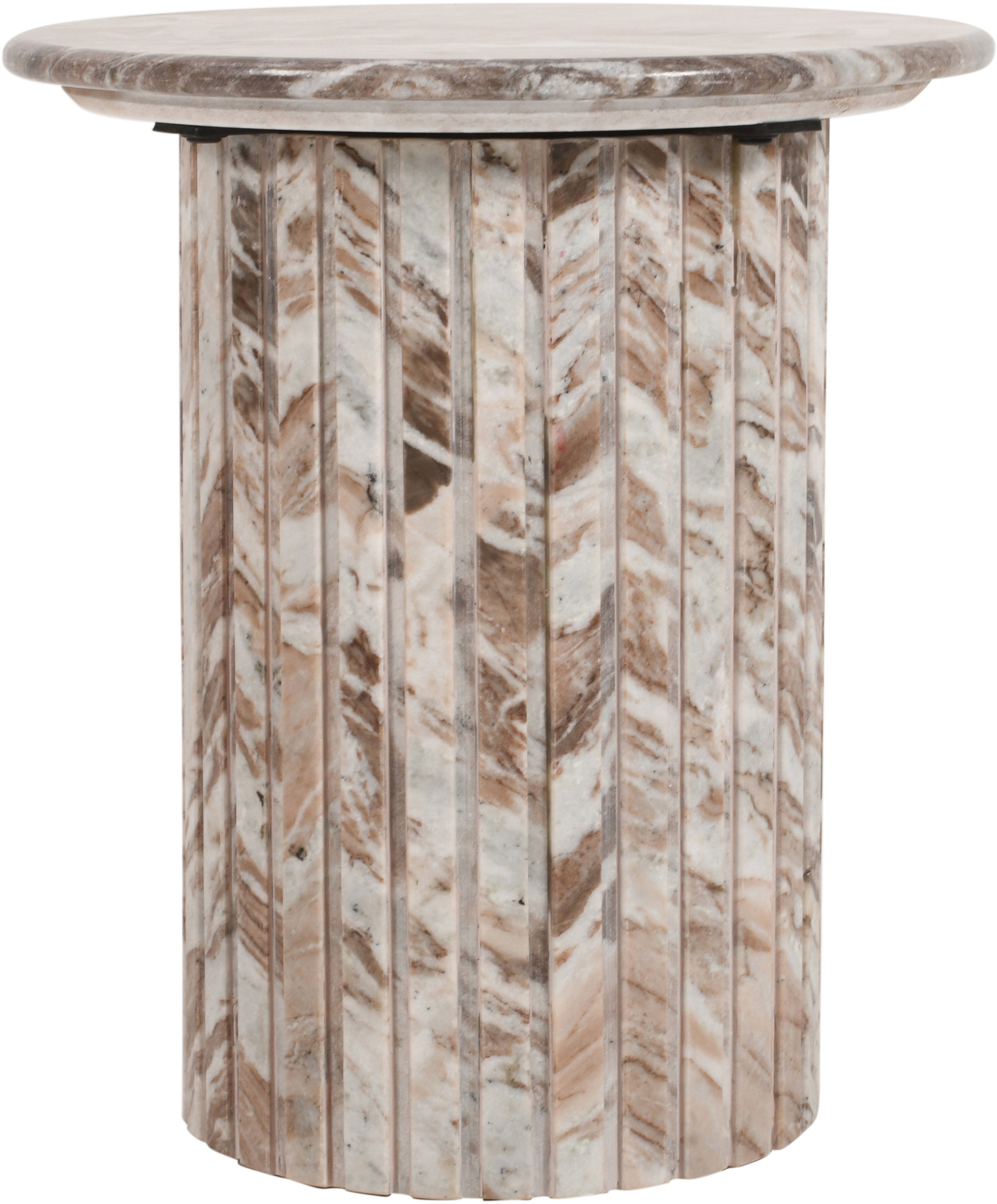 Genoa - Marble End Table - Brown