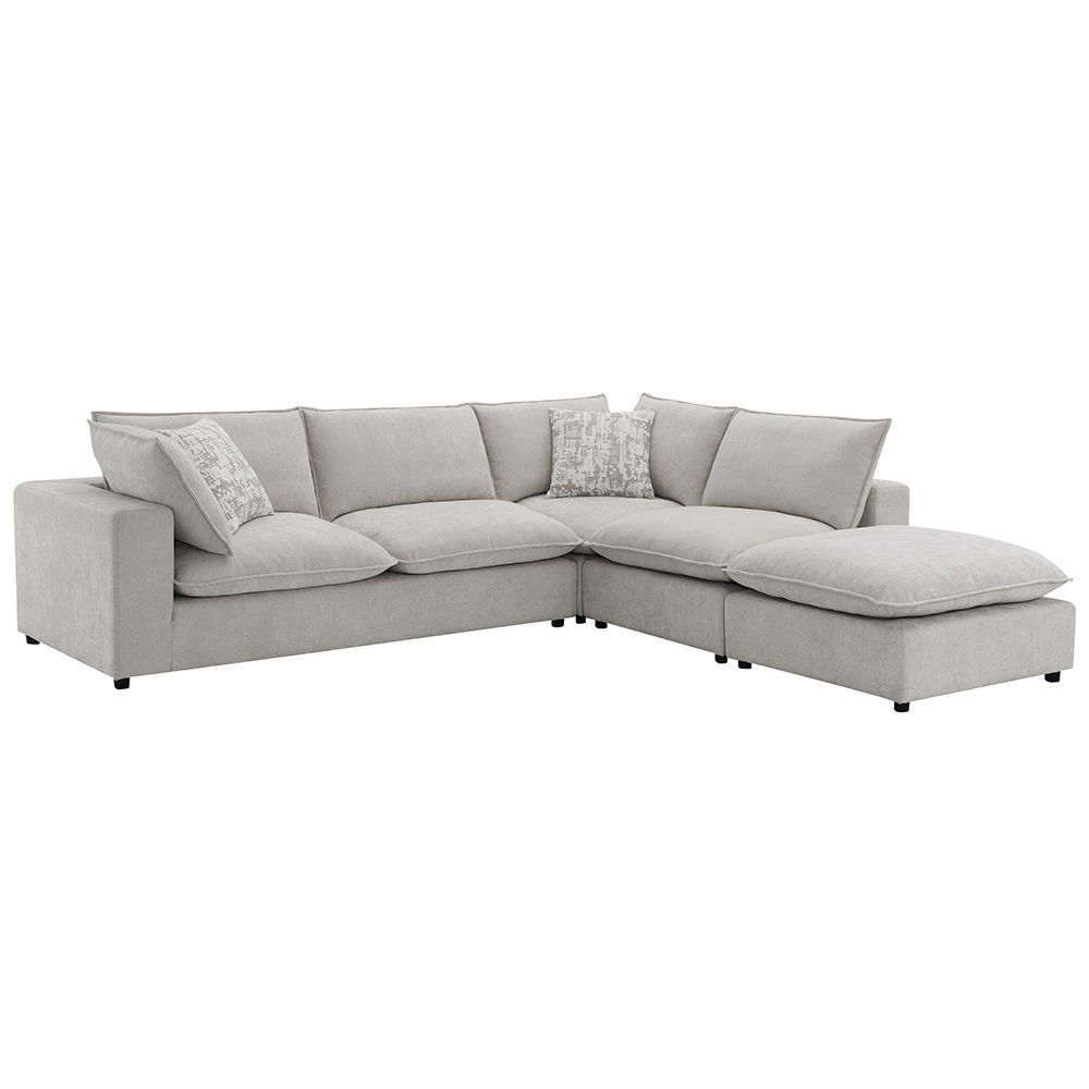 Marisa - Modular Ottoman - Beige Boucle, beige, view 2