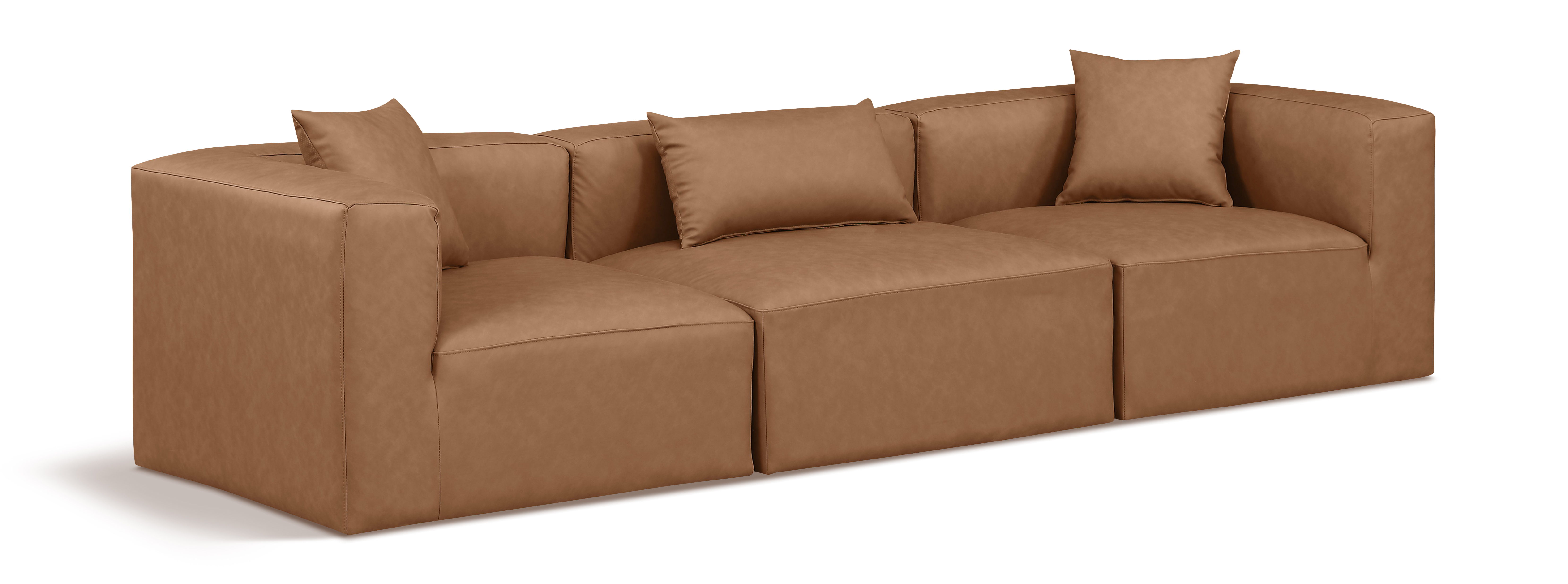 Cube - Modular 3 Seat Sofa - Brown
