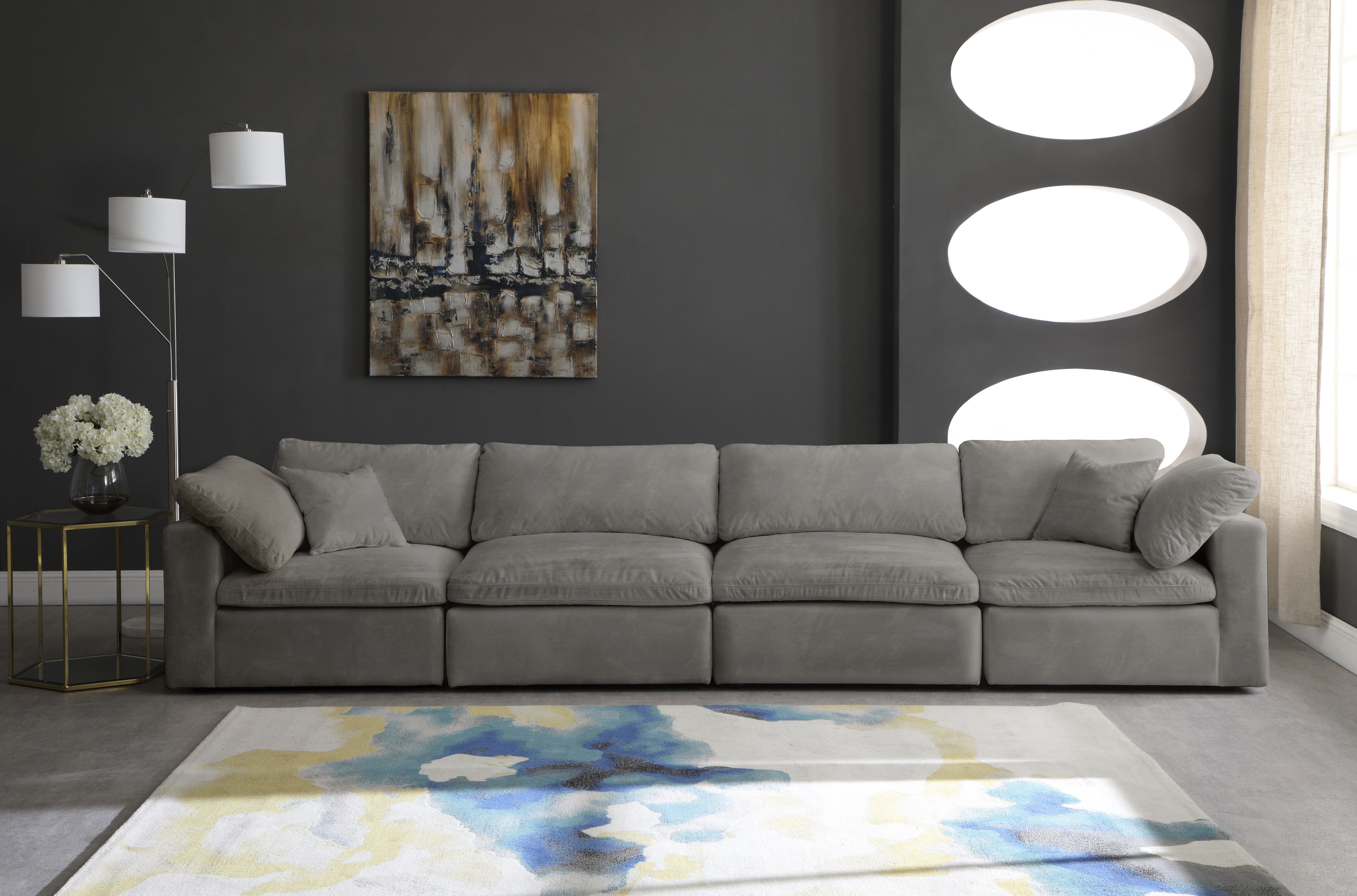 Cozy - Modular 4 Piece Sofa - Gray