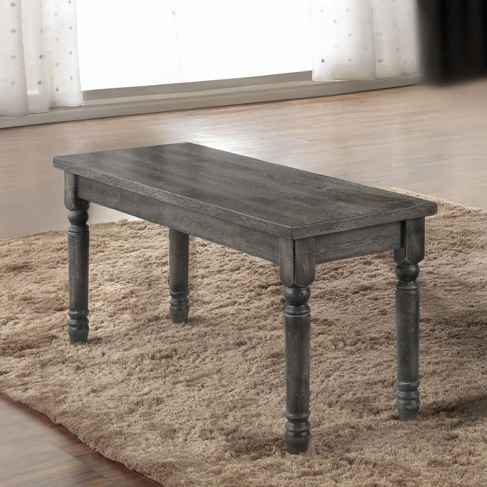 Wallace - Bench - Weathered Gray, dark gray