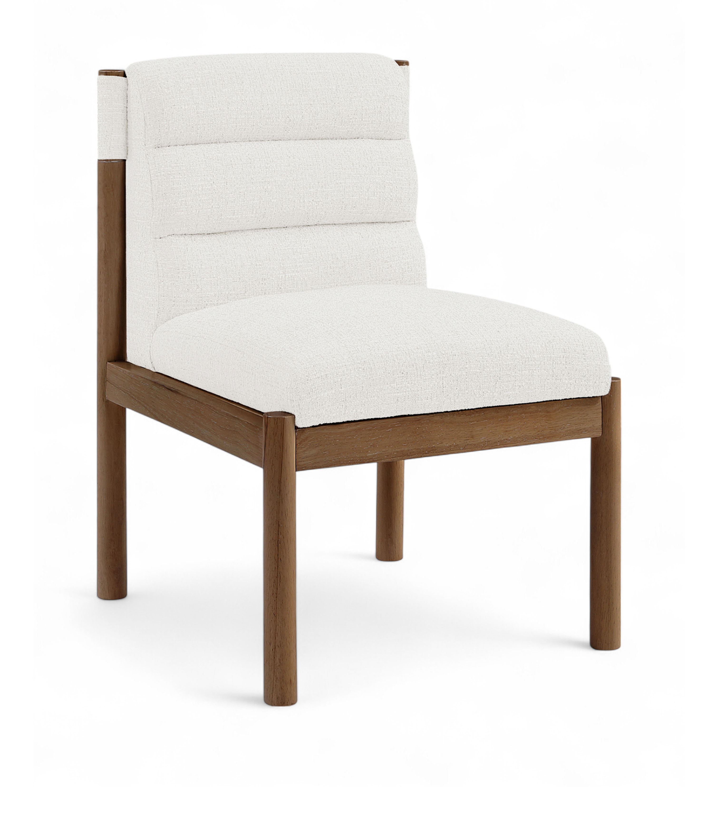 Eloura - Linen Textured Fabric Dining Chair (Set of 2) - Cream