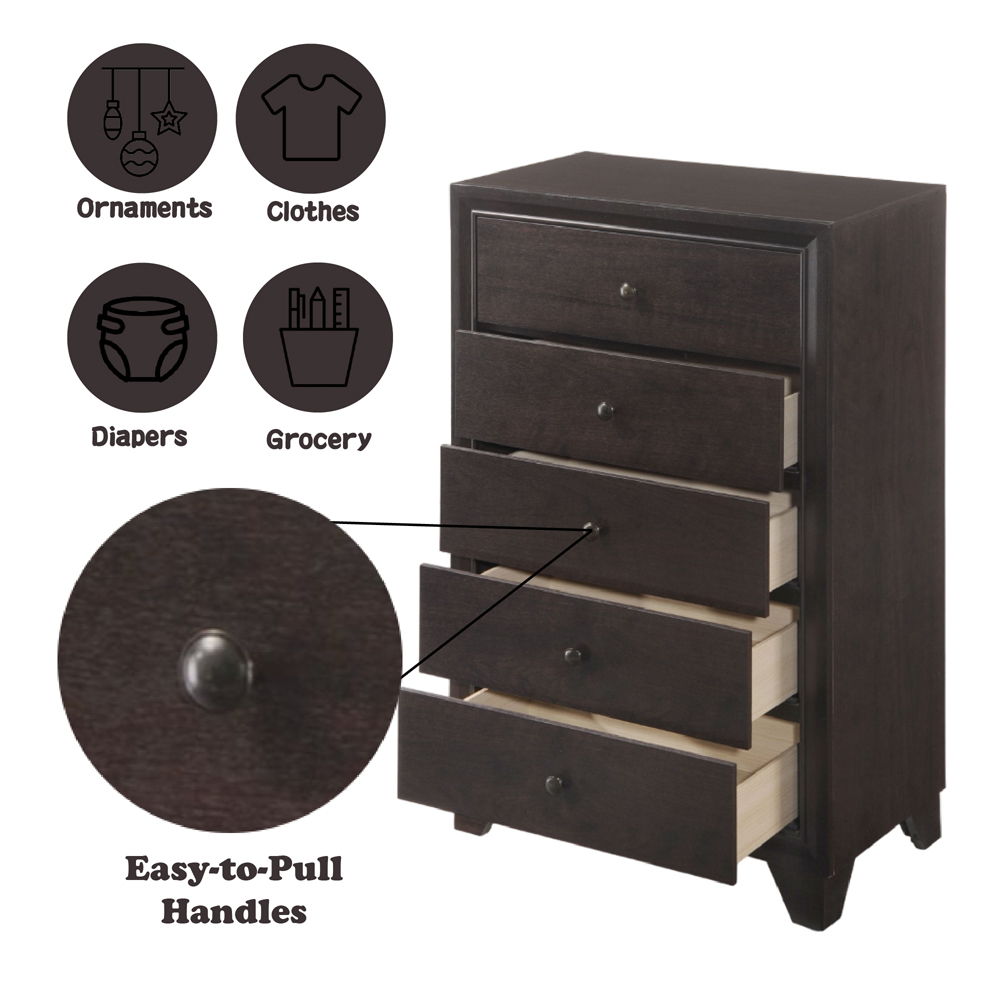 Madison - Chest - Espresso, dark brown, view 8
