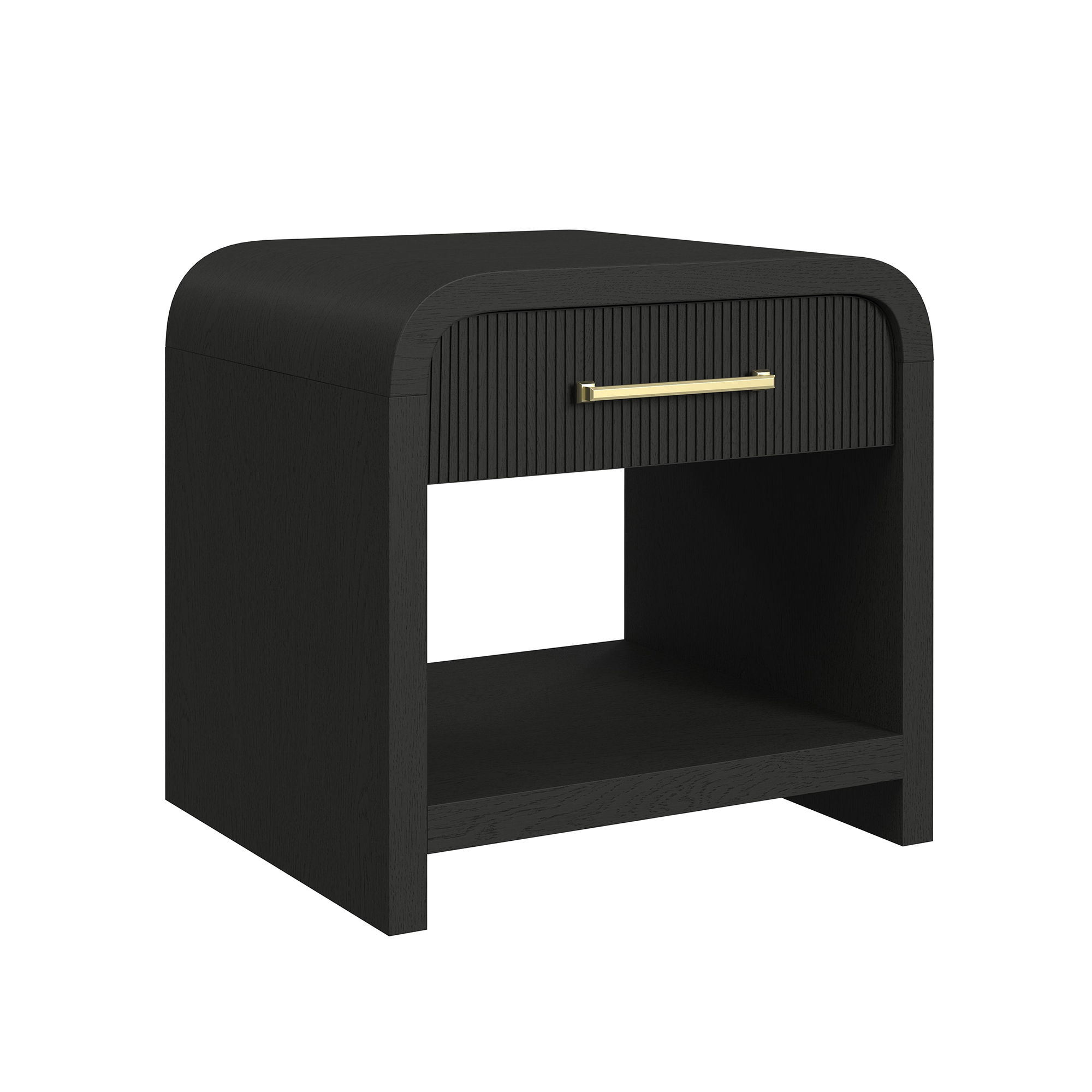 Ridgemont - End Table With USB - Black