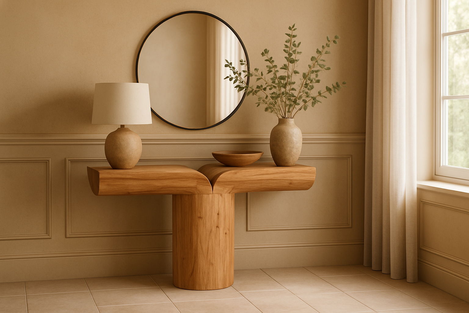 Tee - Console Table - Oak