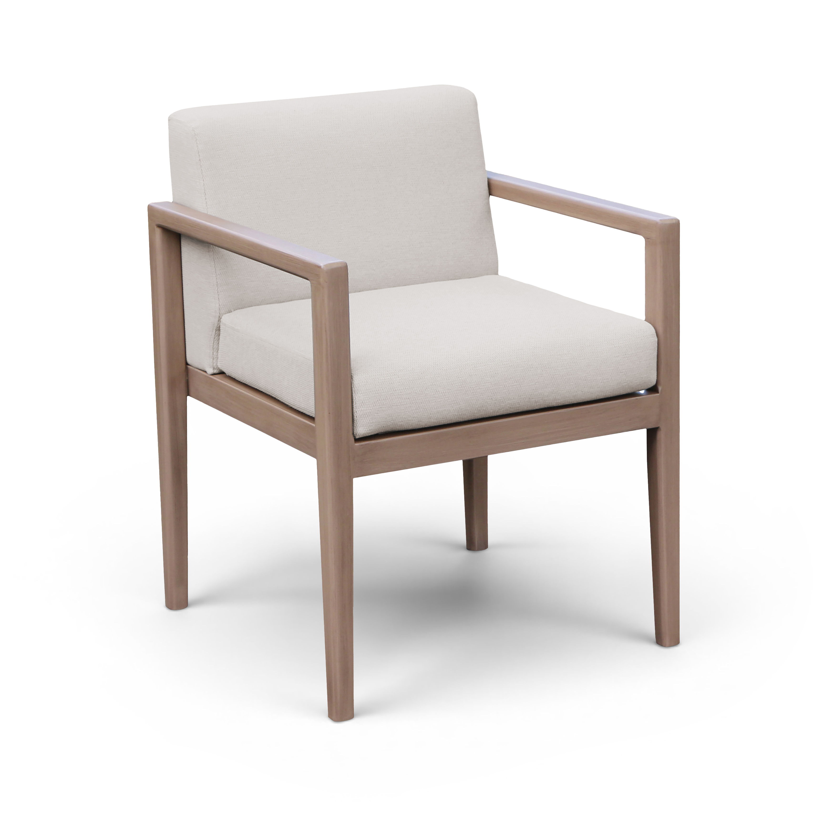 Solace - Olefin Performance Fabric Outdoor Patio Dining Arm Chair - Cream