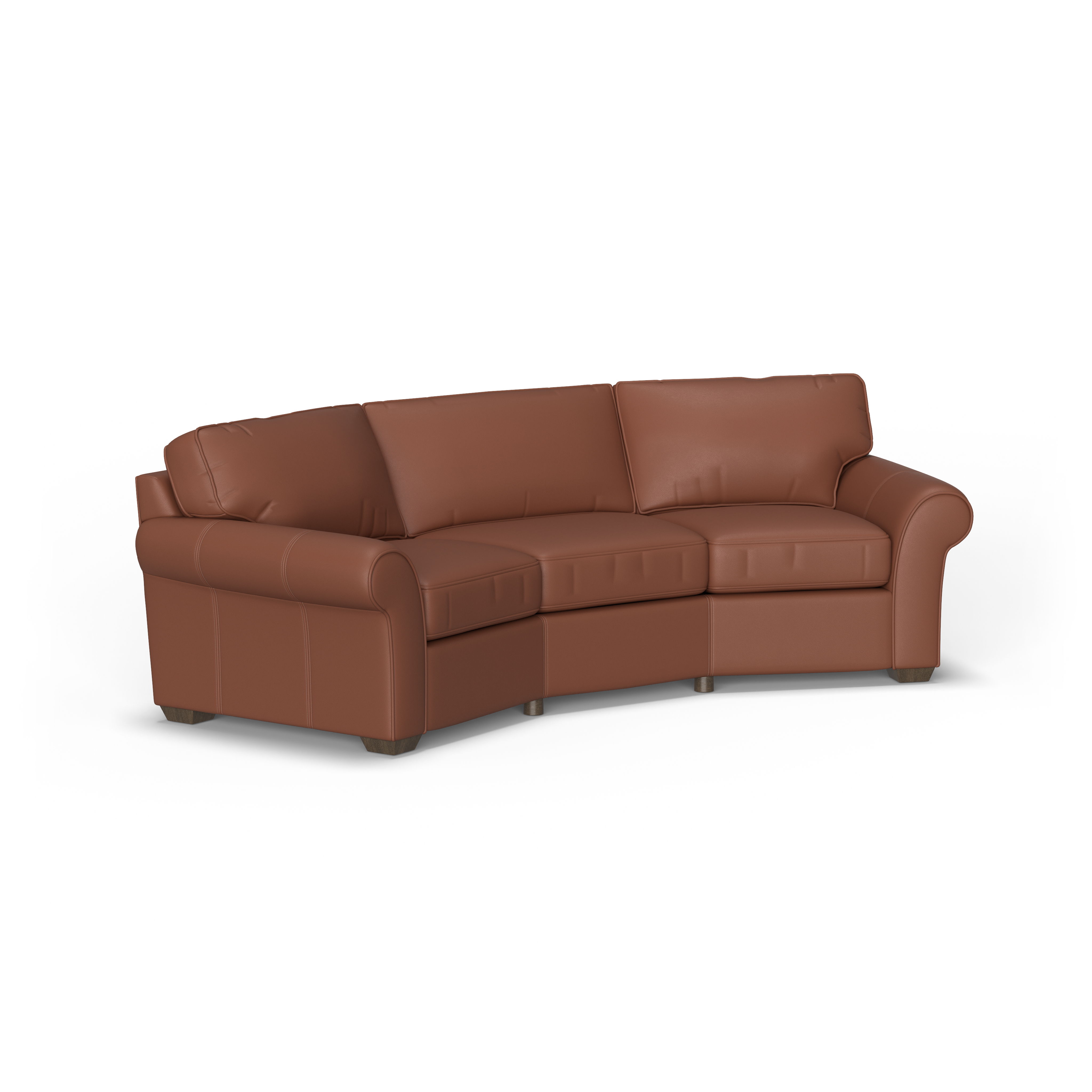 Vail - Leather Conversation Sofa, dark red, view 4