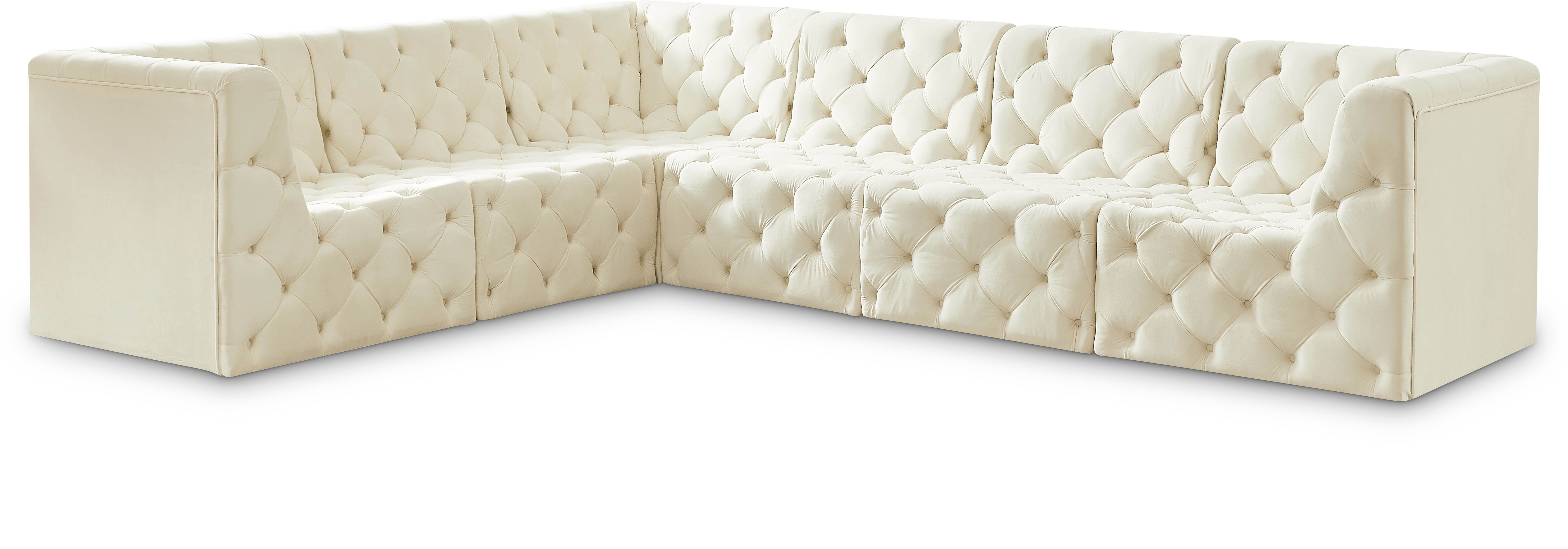 Tuft - 6 Piece Modular Corner Sectional - Cream
