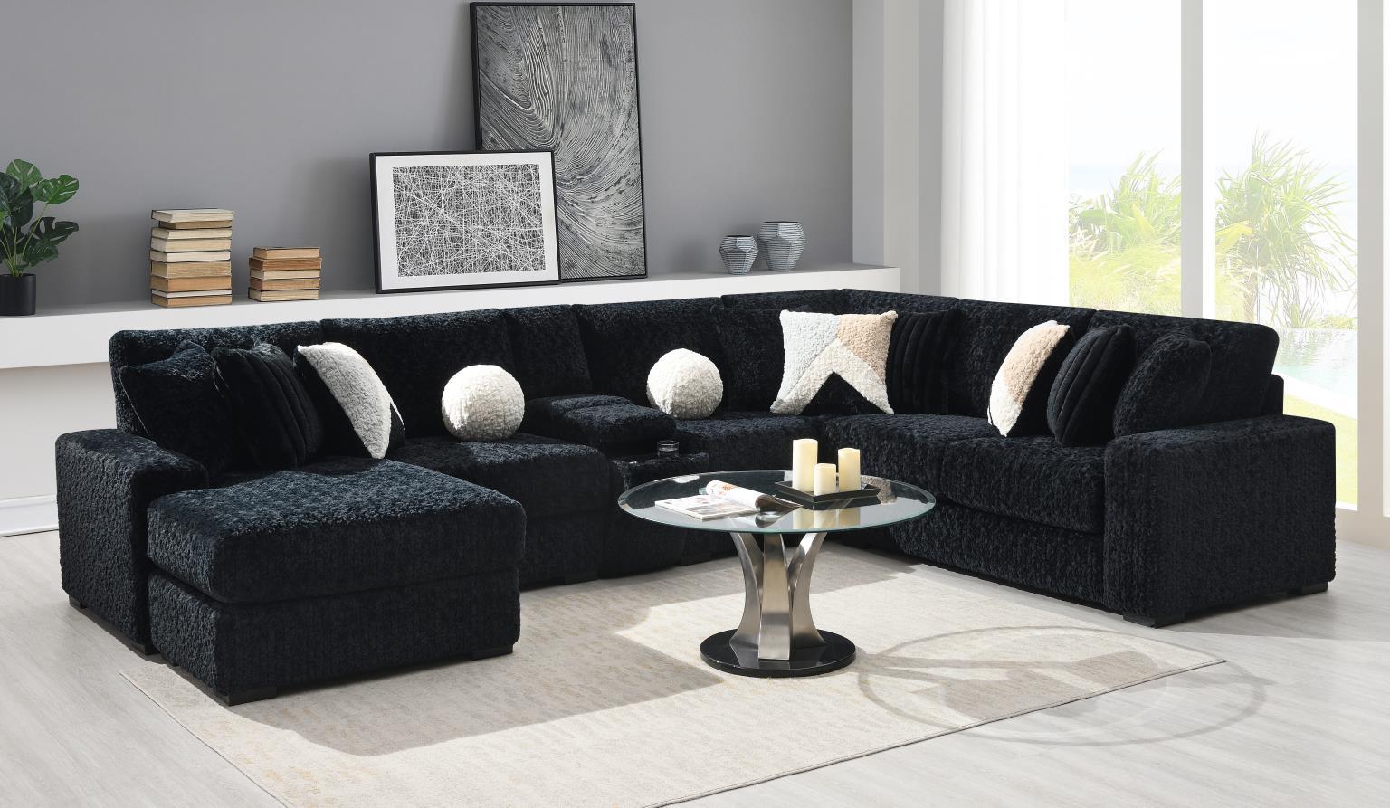 U281 - Corduroy Armless Chair - Black