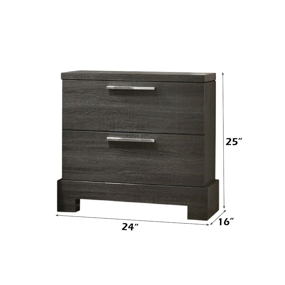 Lantha - Nightstand - Gray Oak, dark gray, view 3