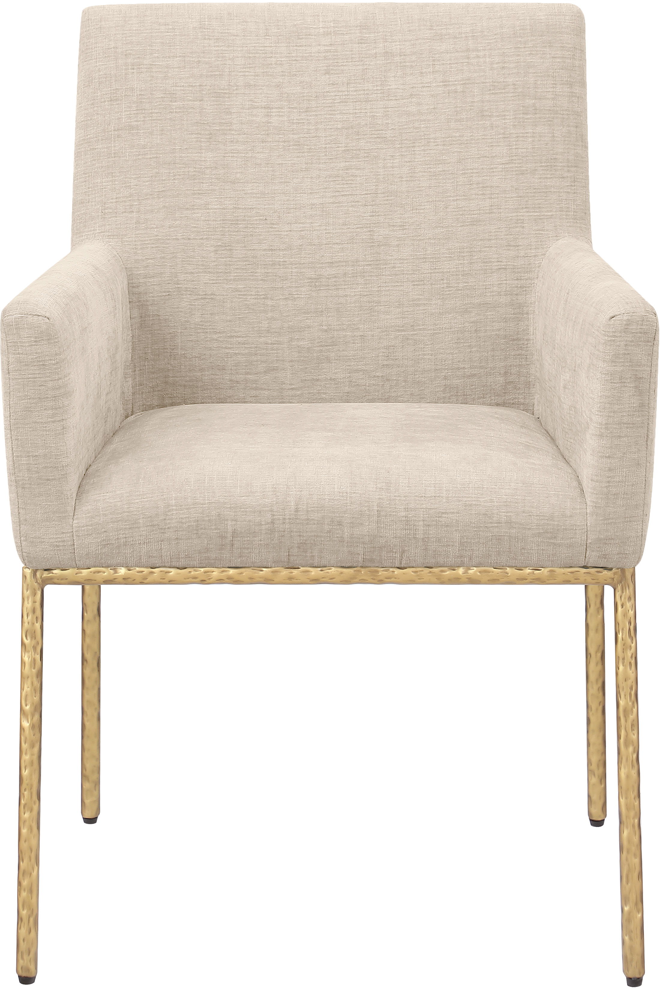 Reeves - Dining Chair With Gold Legs (Set of 2) - Beige