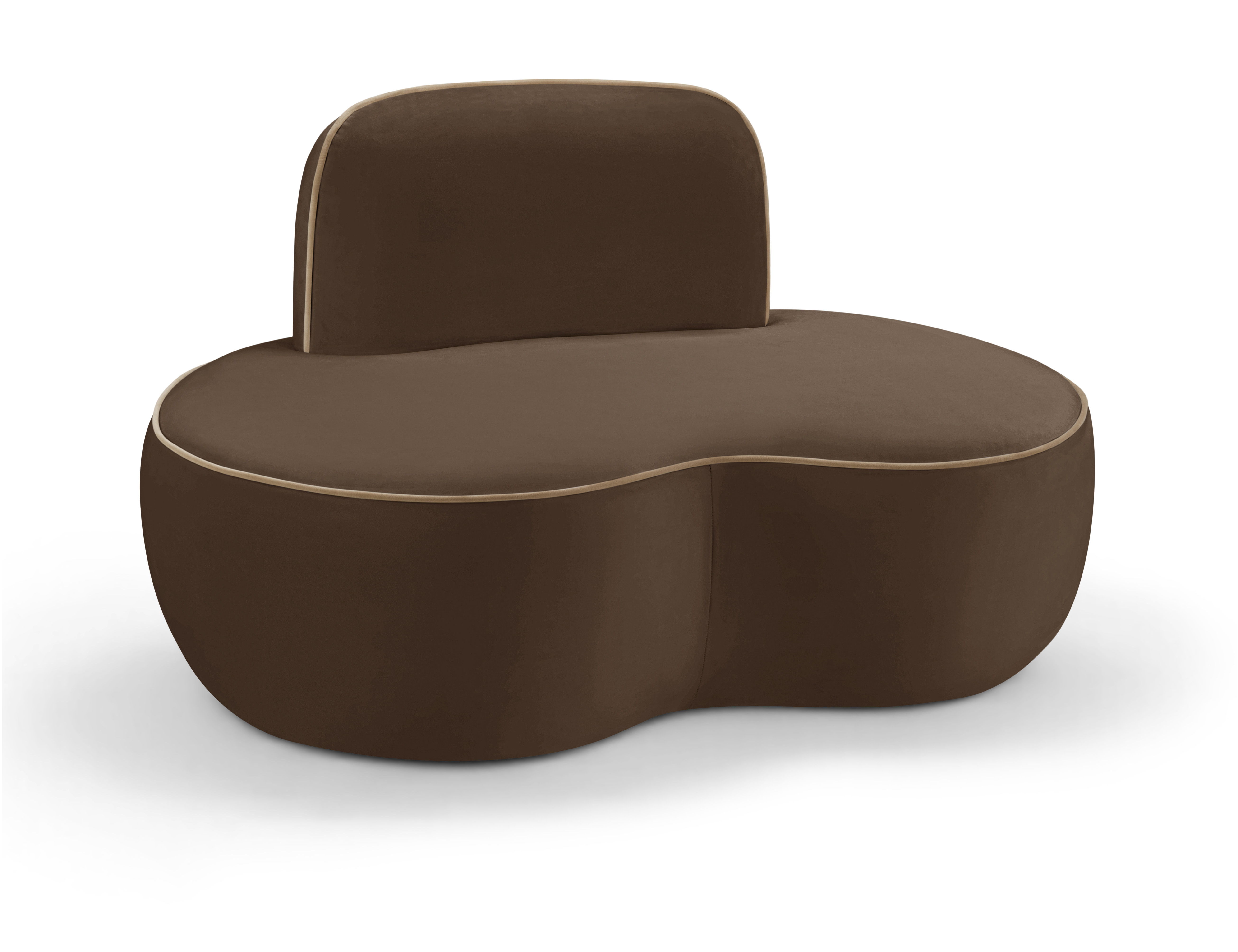Swerve - Velvet Upholstered Chair - Brown