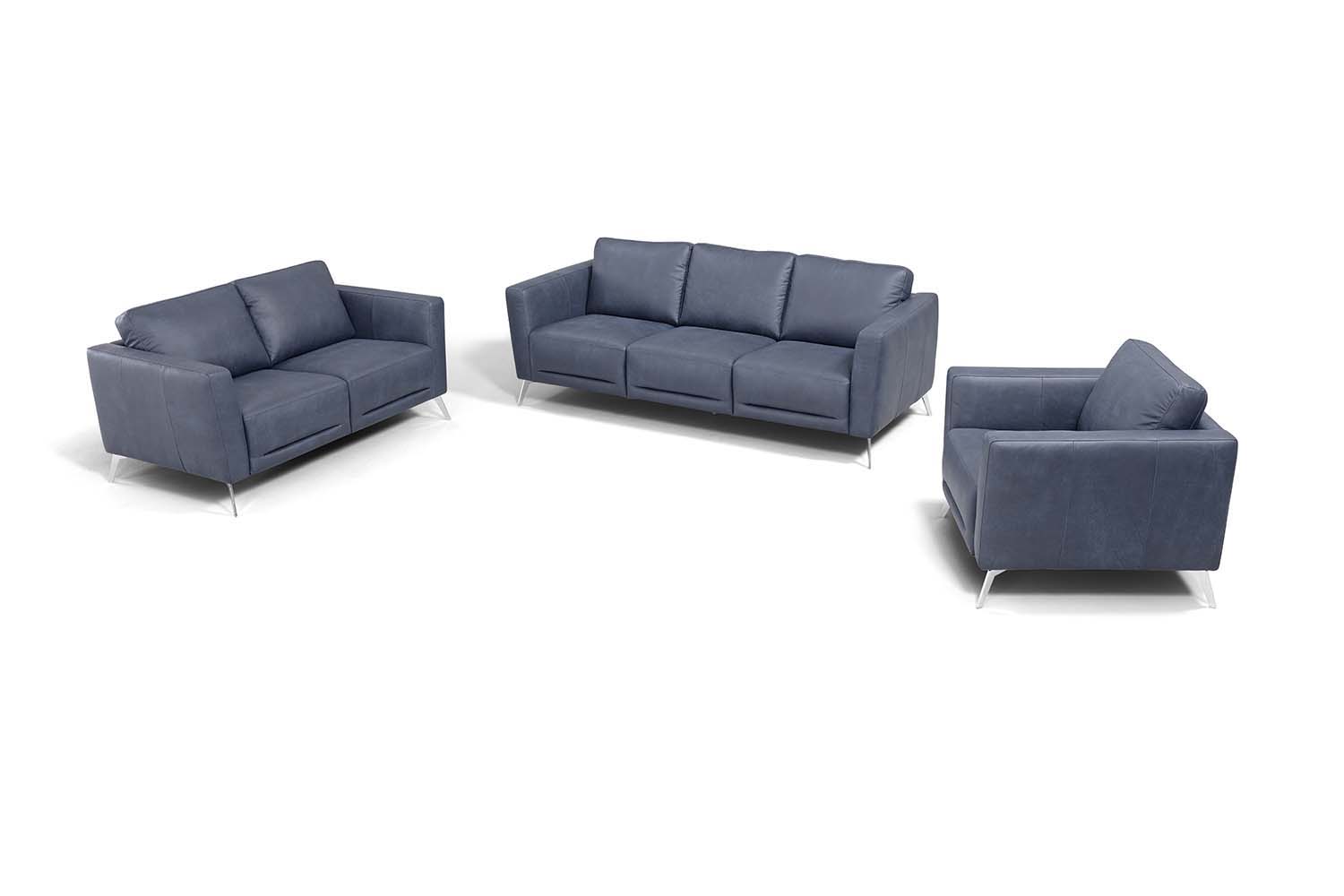 Astonic - Chair - Blue Leather, blue, view 4