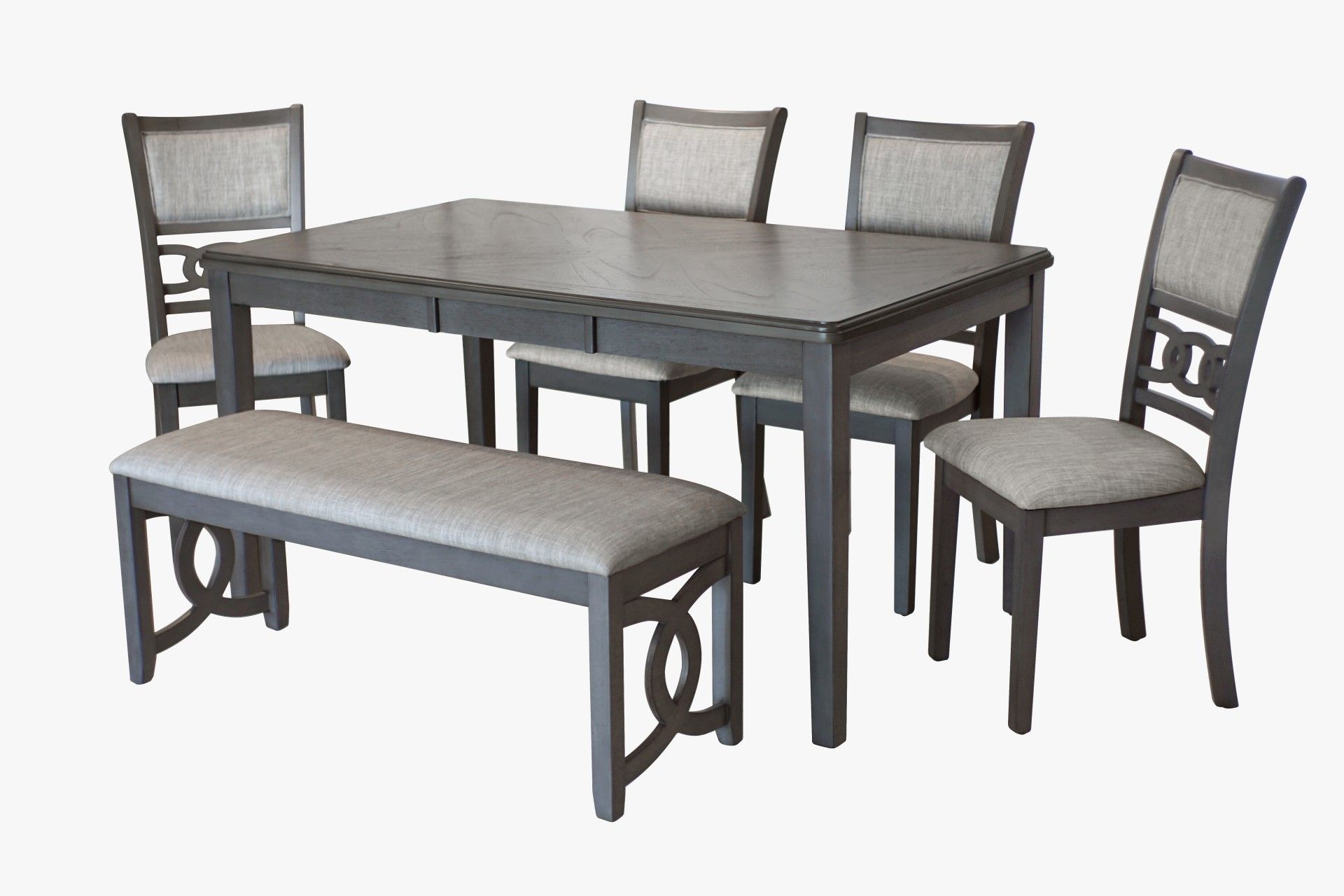 Gia - 5 Piece Dining Set (Table & 4 Chairs) - Gray