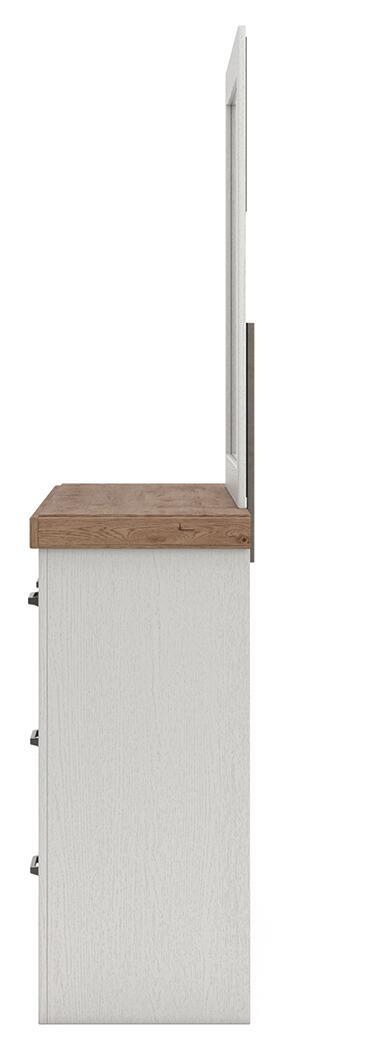 Ashley Furniture Savonport - Dresser And Mirror - White / Brown - Image 8