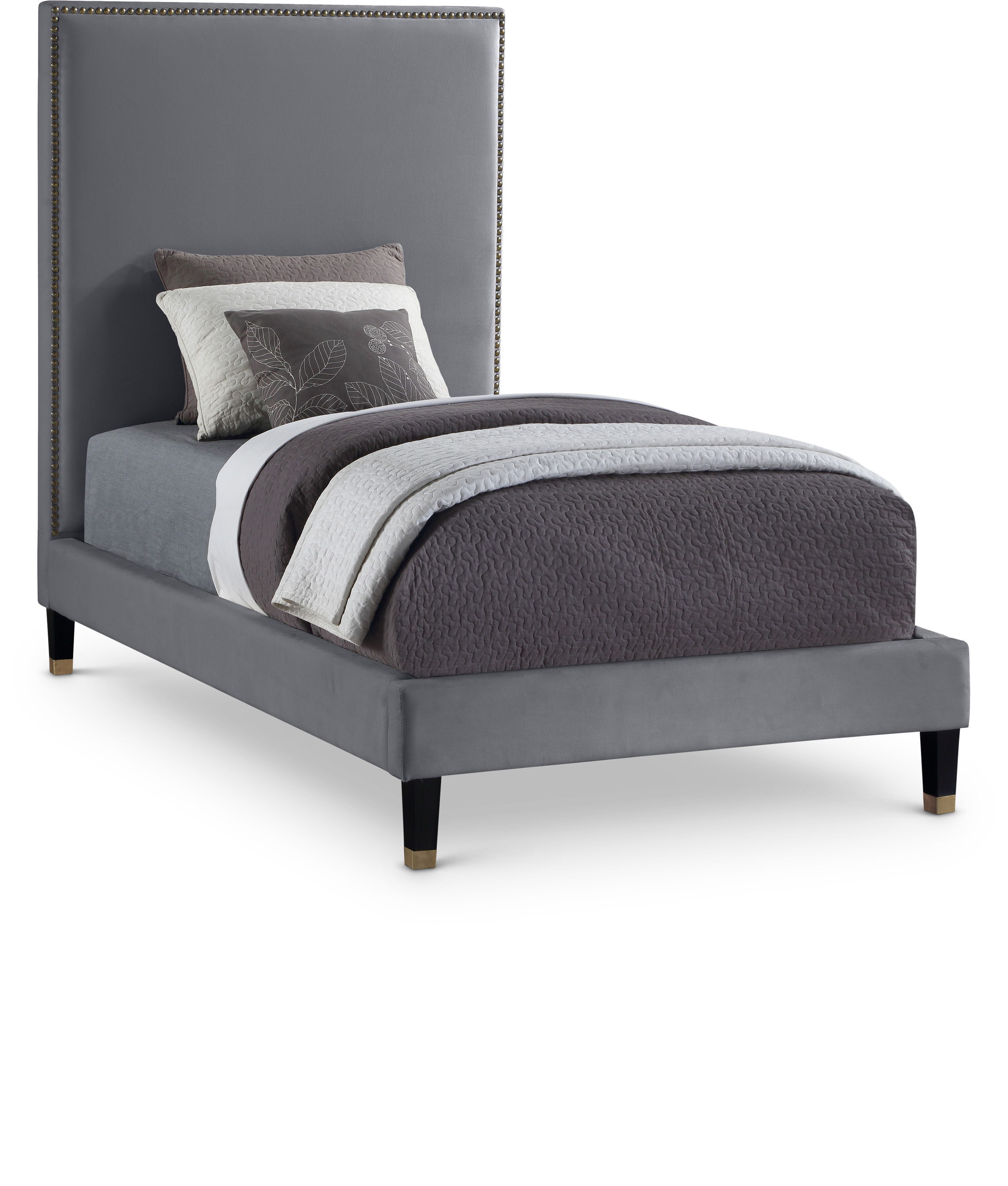 Harlie - Twin Bed - Gray