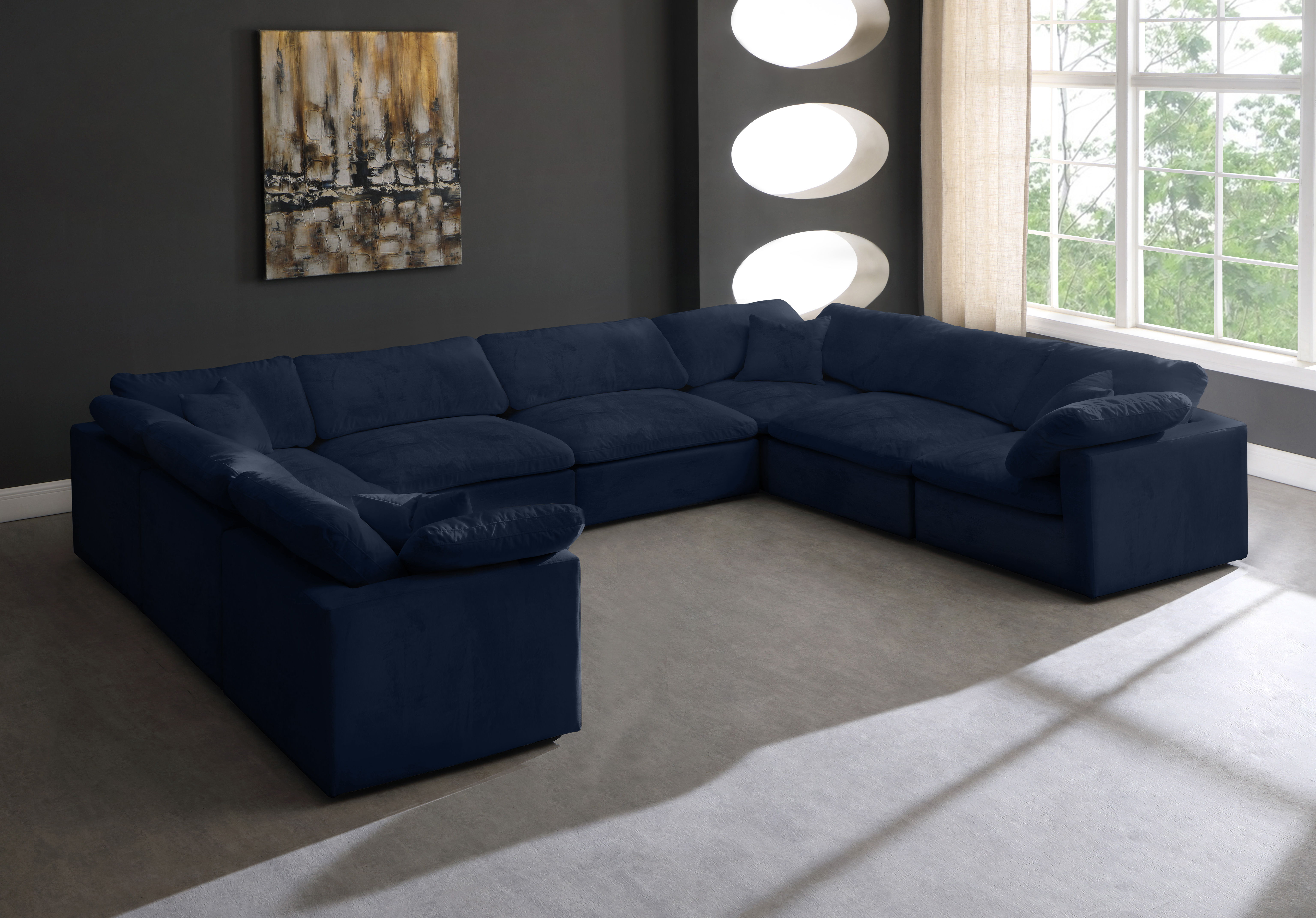 Cozy - 8 piece Modular Sectional - Navy