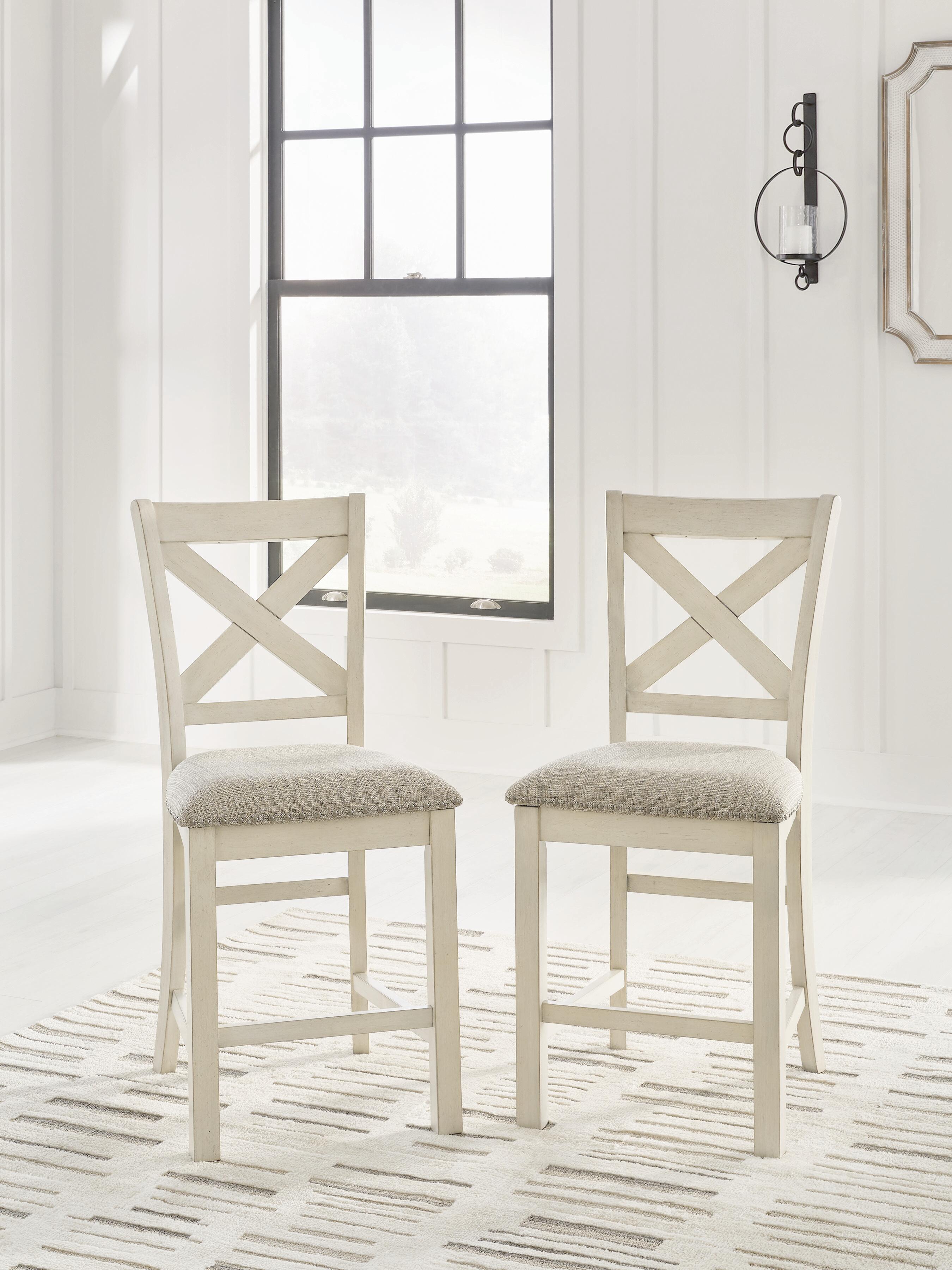 Robbinsdale - Upholstered Barstool (Set of 2) - Antique White