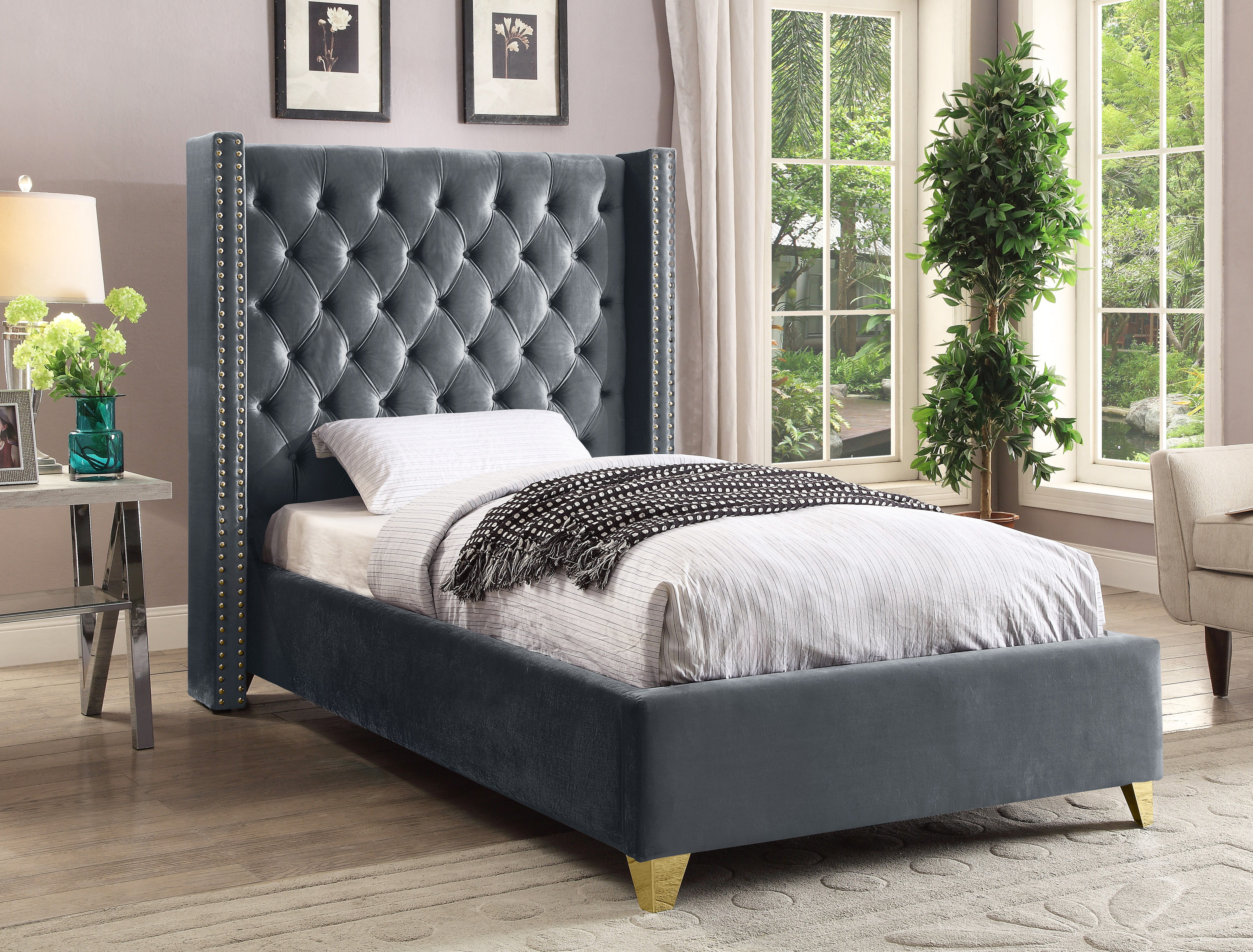 Barolo - Twin Bed - Gray