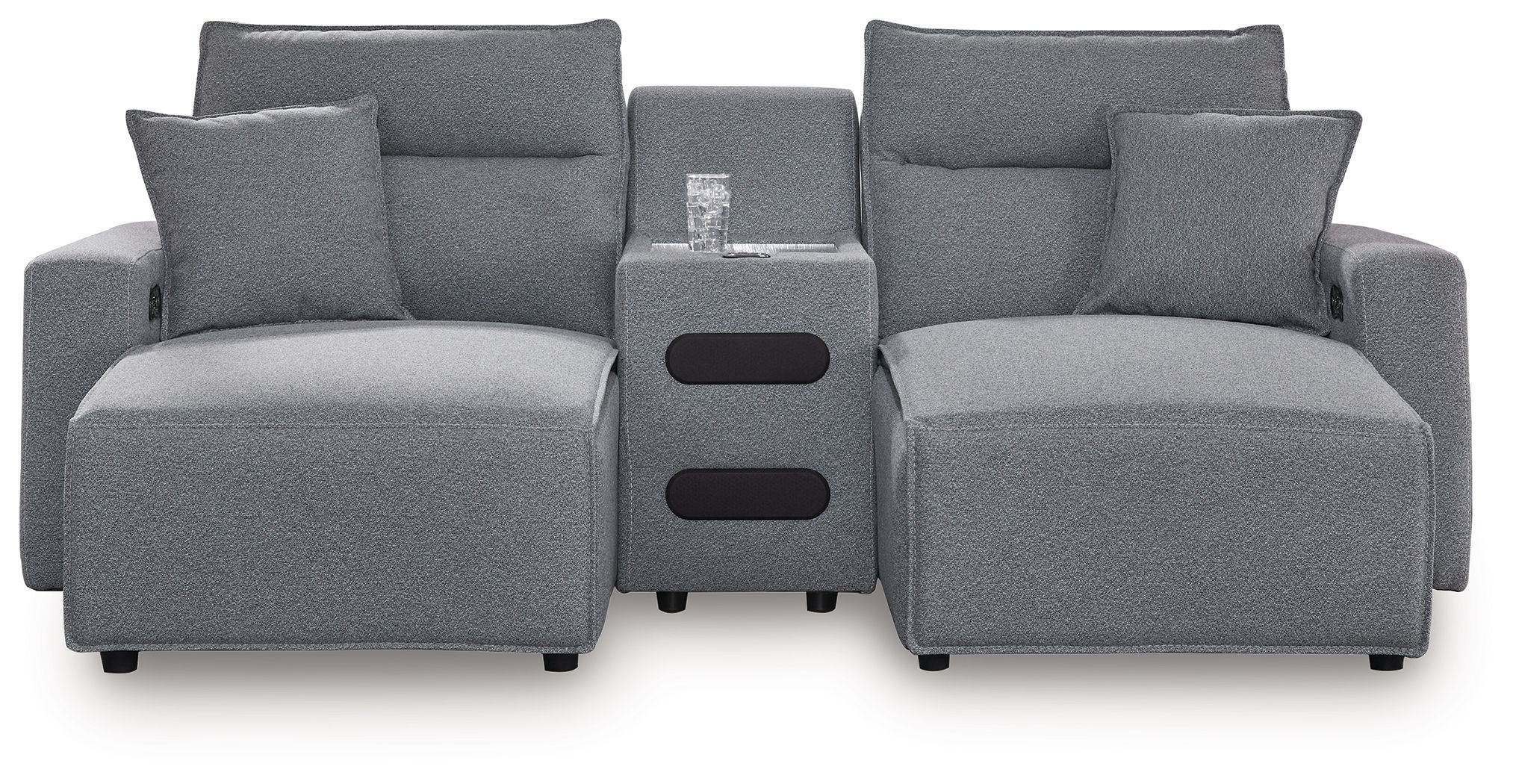 3 Pc · Power Reclining Sectional With Double Chaise And Audio Console