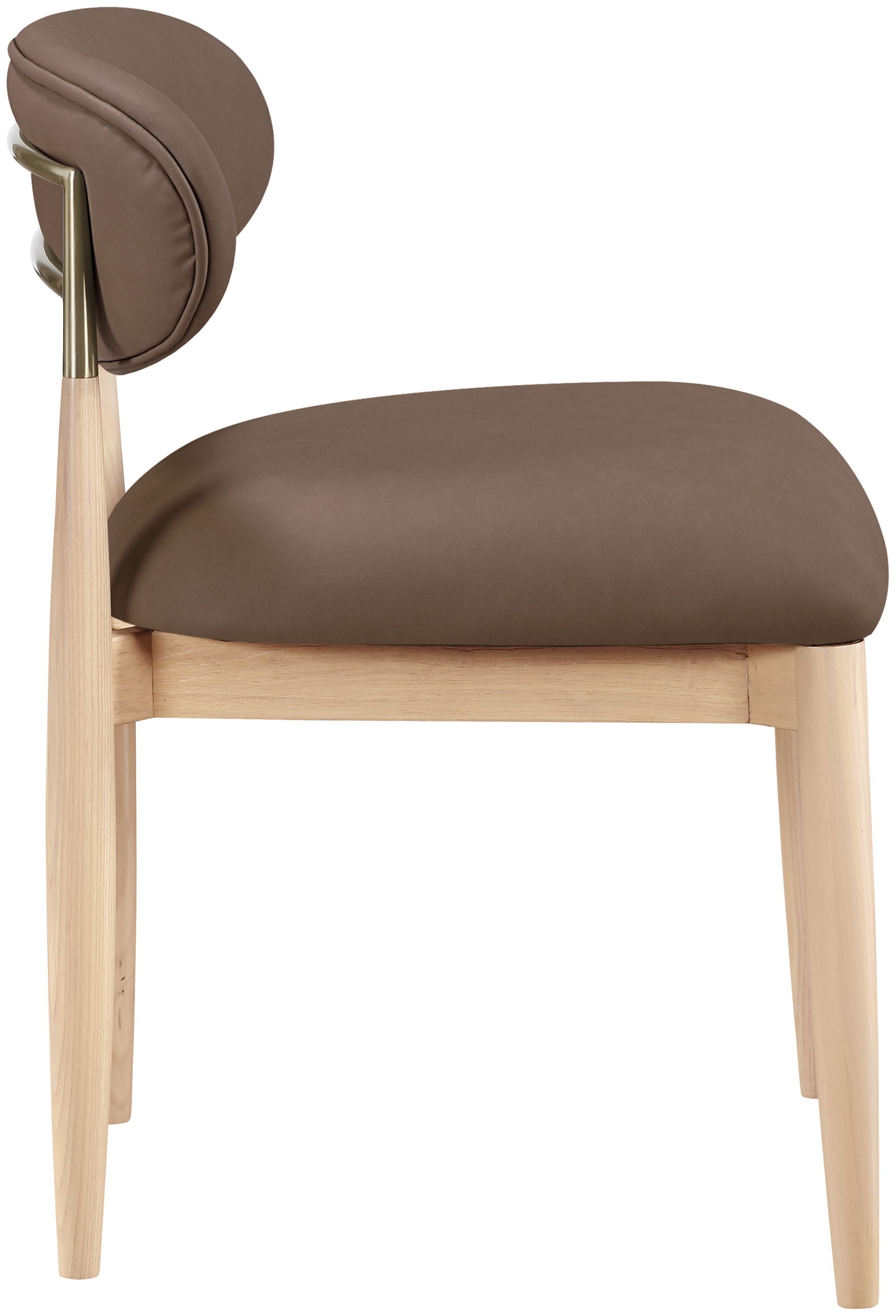 Riccio - Vegan Leather Upholstered Dining Side Chair (Set of 2) - Brown