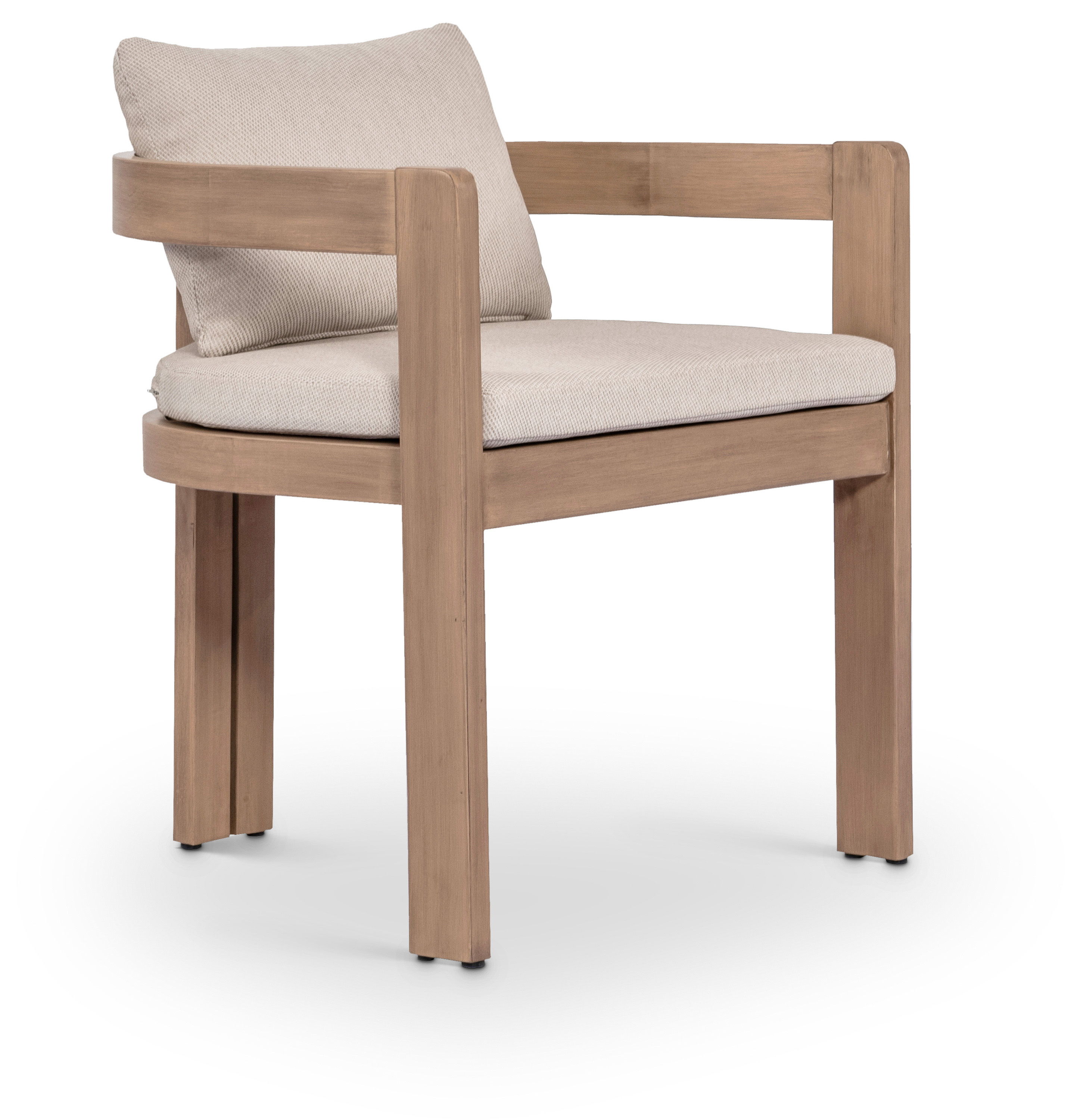 Newport - Water Resistant Fabric Upholstered Outdoor Patio Dining Chair - Beige