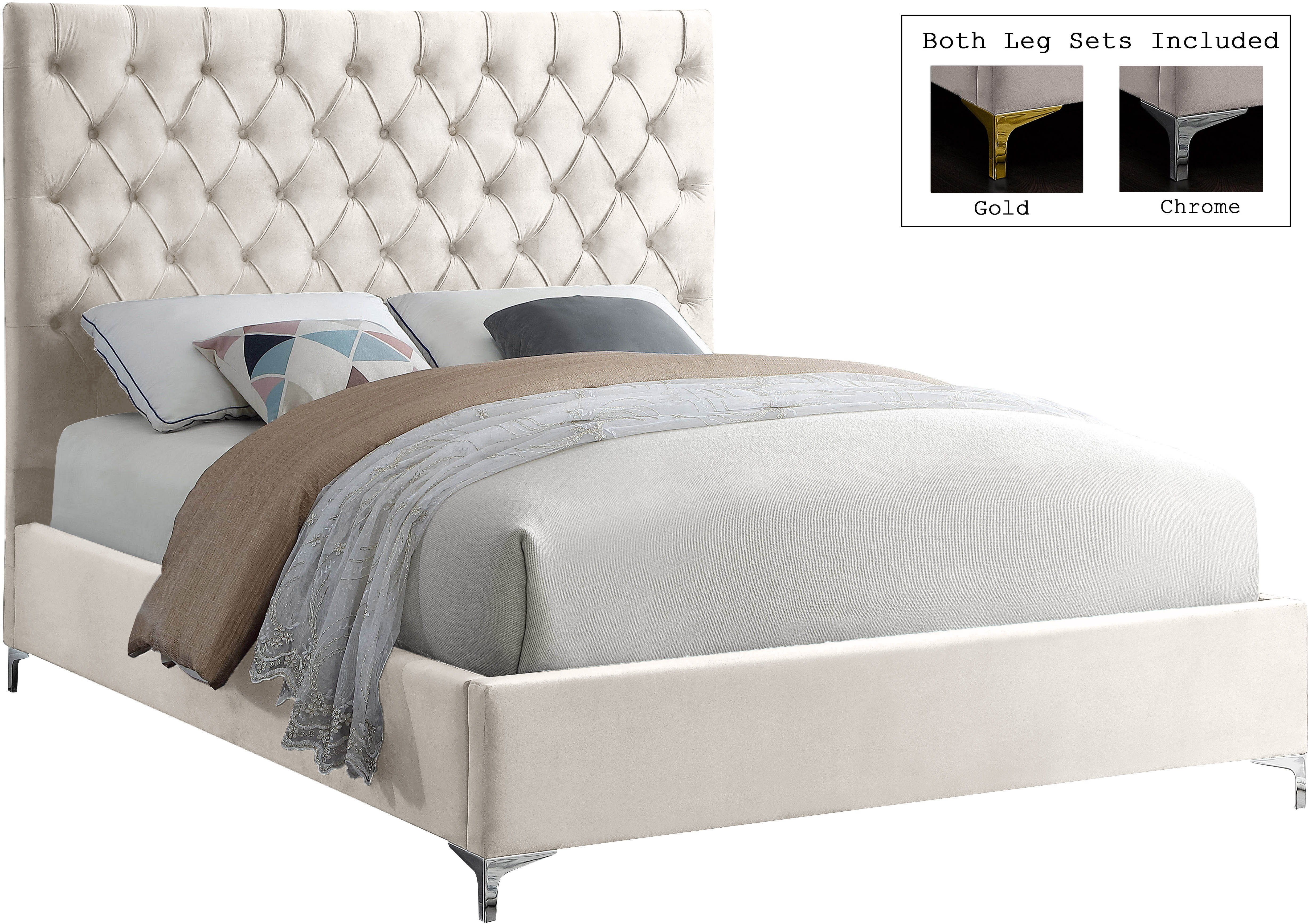 Cruz - Queen Bed - Cream