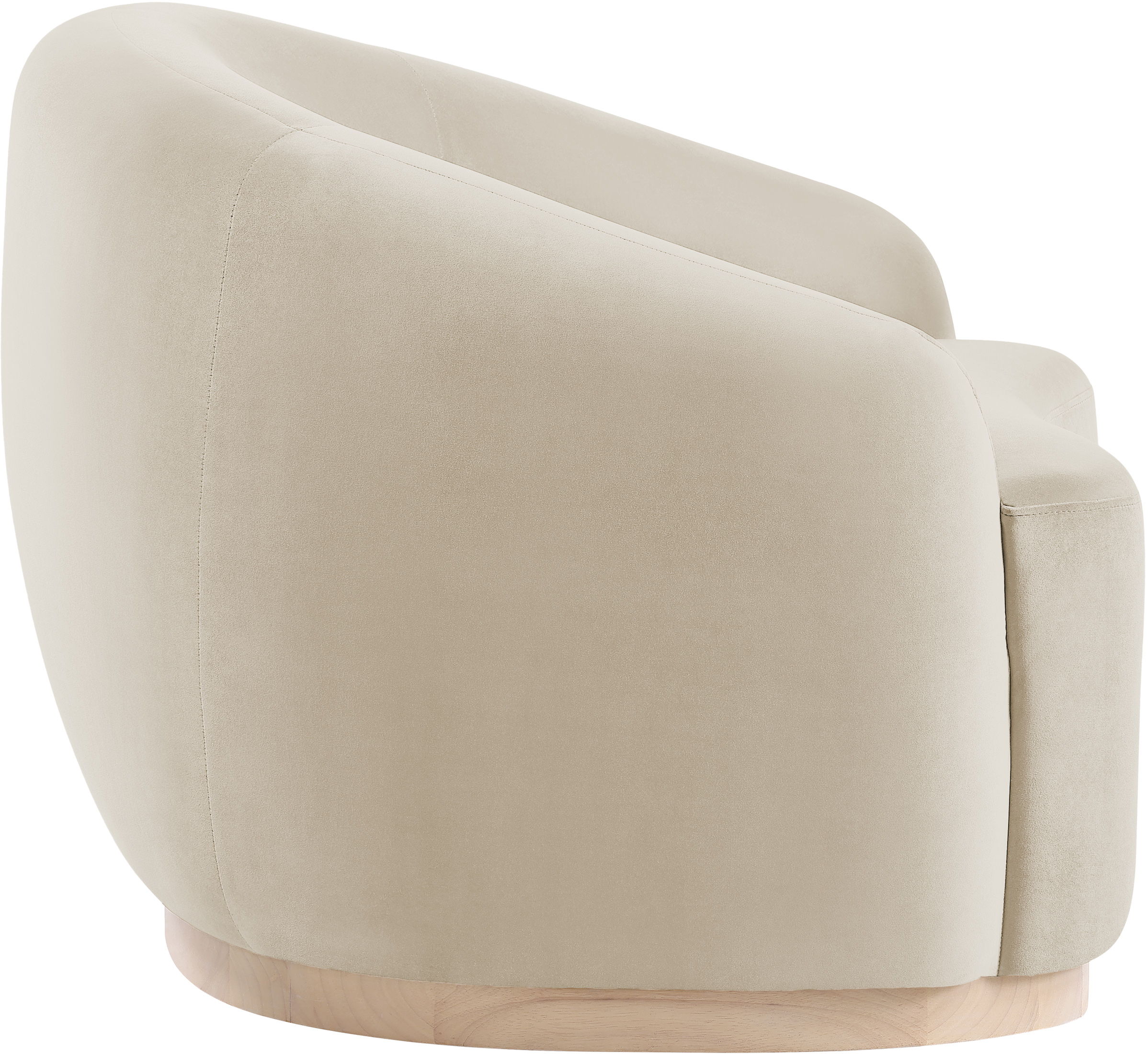 Gustavo - Velvet Upholstered Chair - Cream