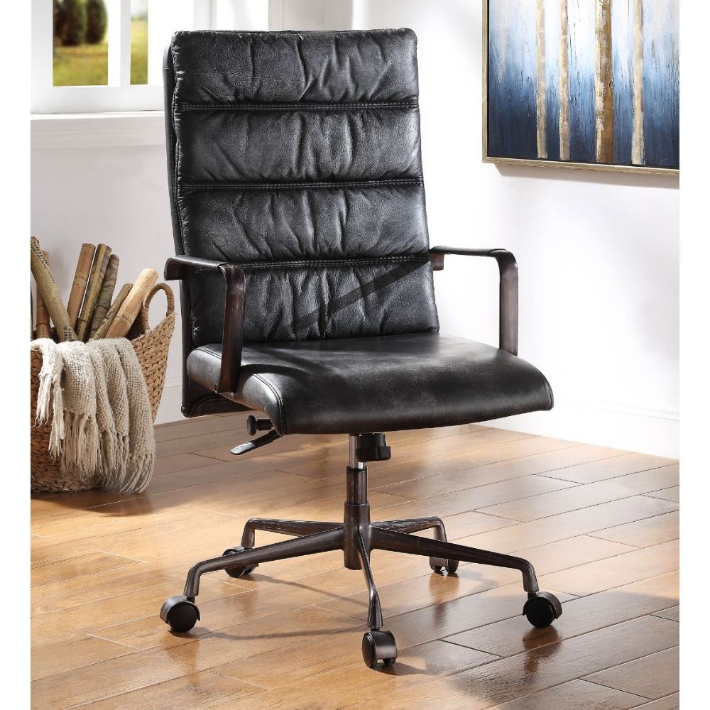 Top grain leather executive deals office chair