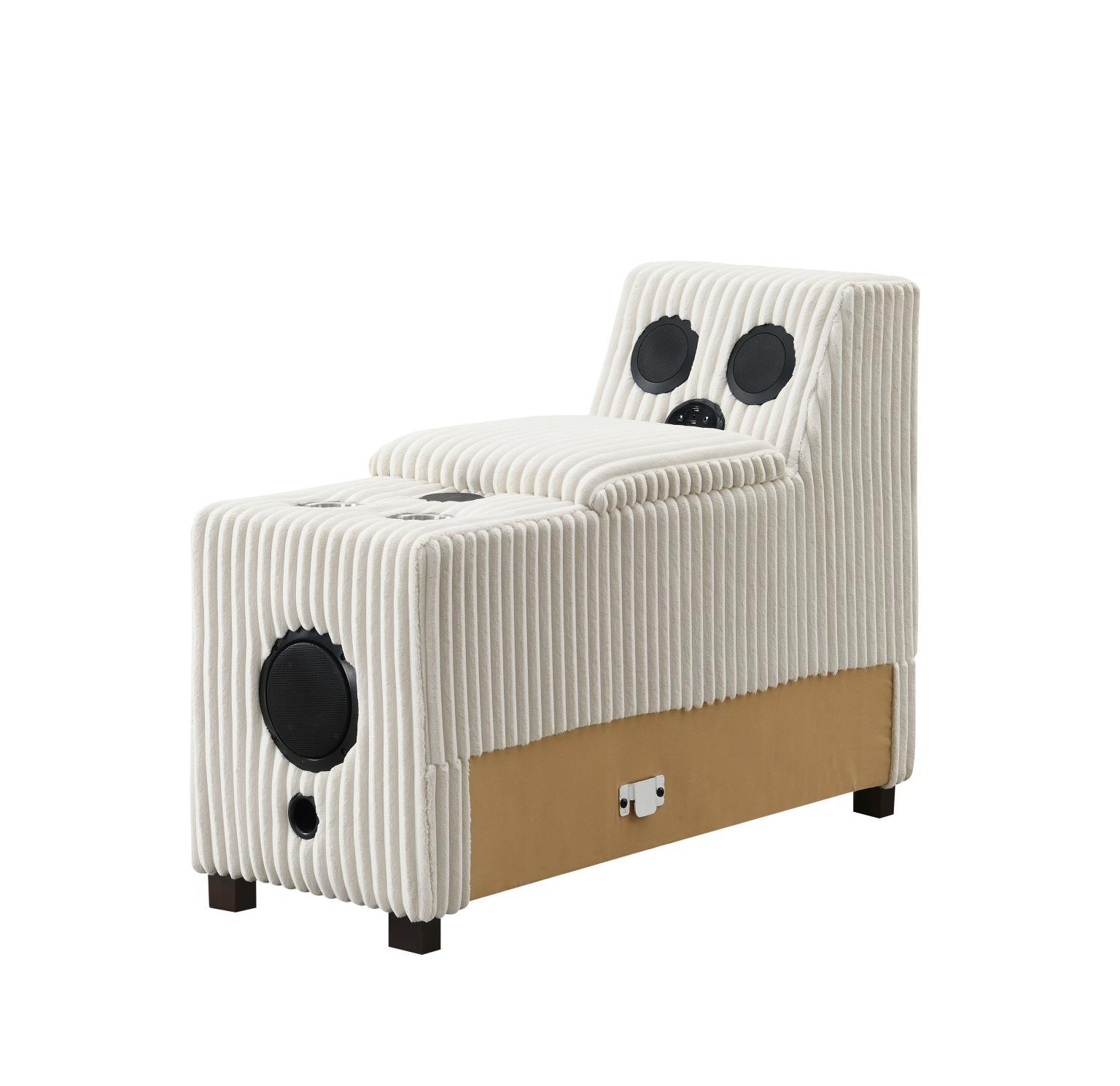 U244 - Console With Speaker & Wireless Charge - Ivory