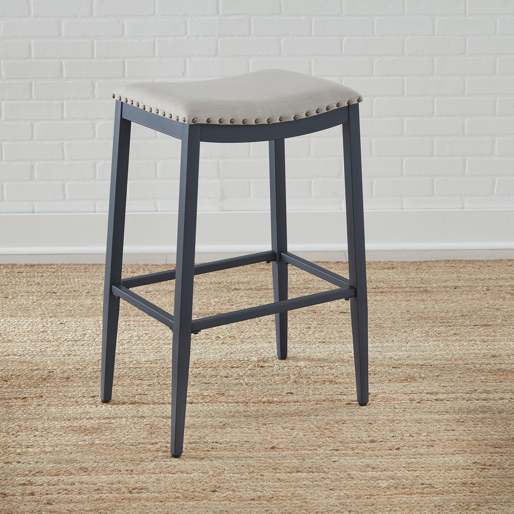 Liberty Furniture Vintage Series - Backless Upholstered Barstool - Navy