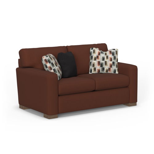 Bryant - Fabric Loveseat, dark brown