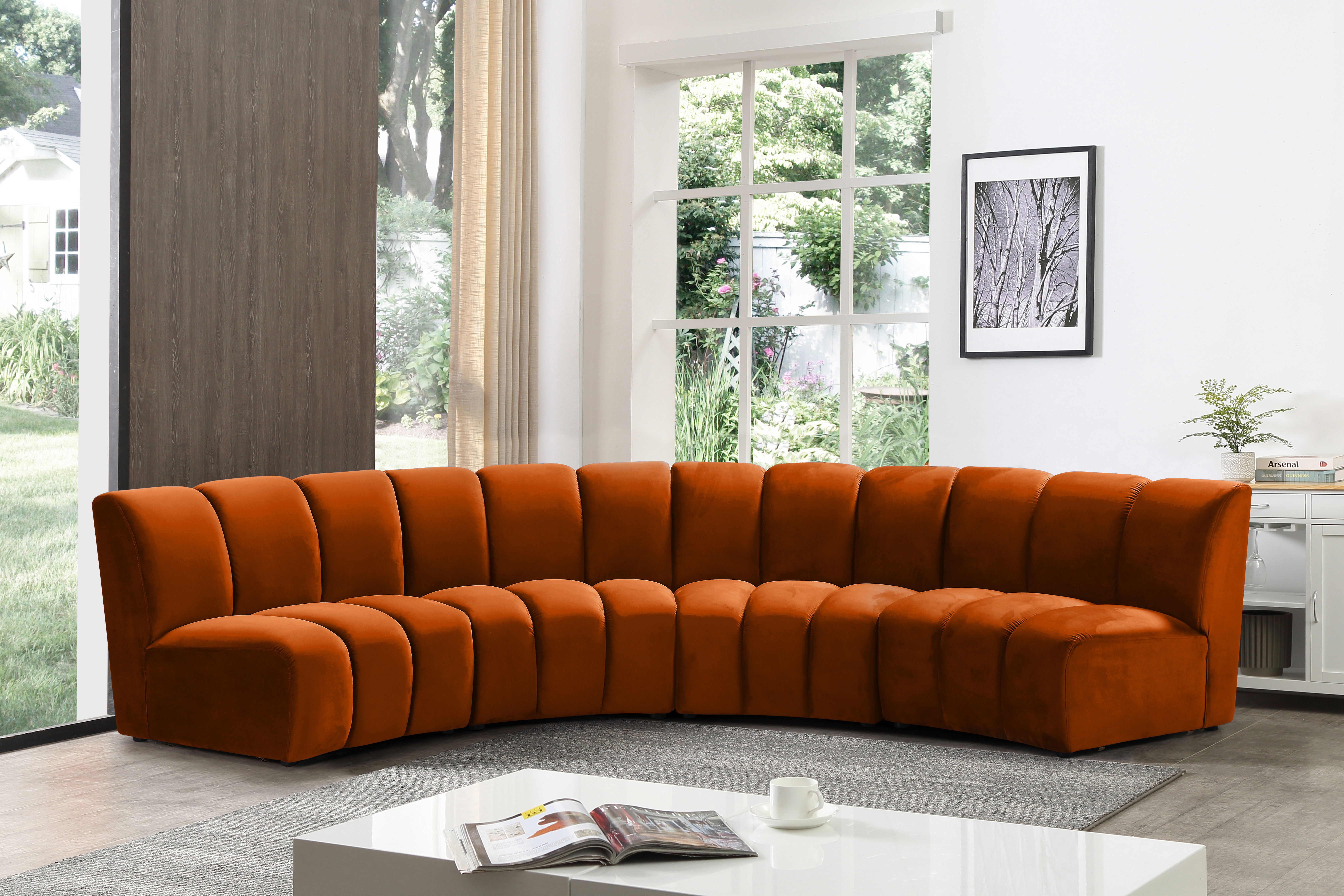 Infinity - 4 Piece Modular Sectional - Cognac