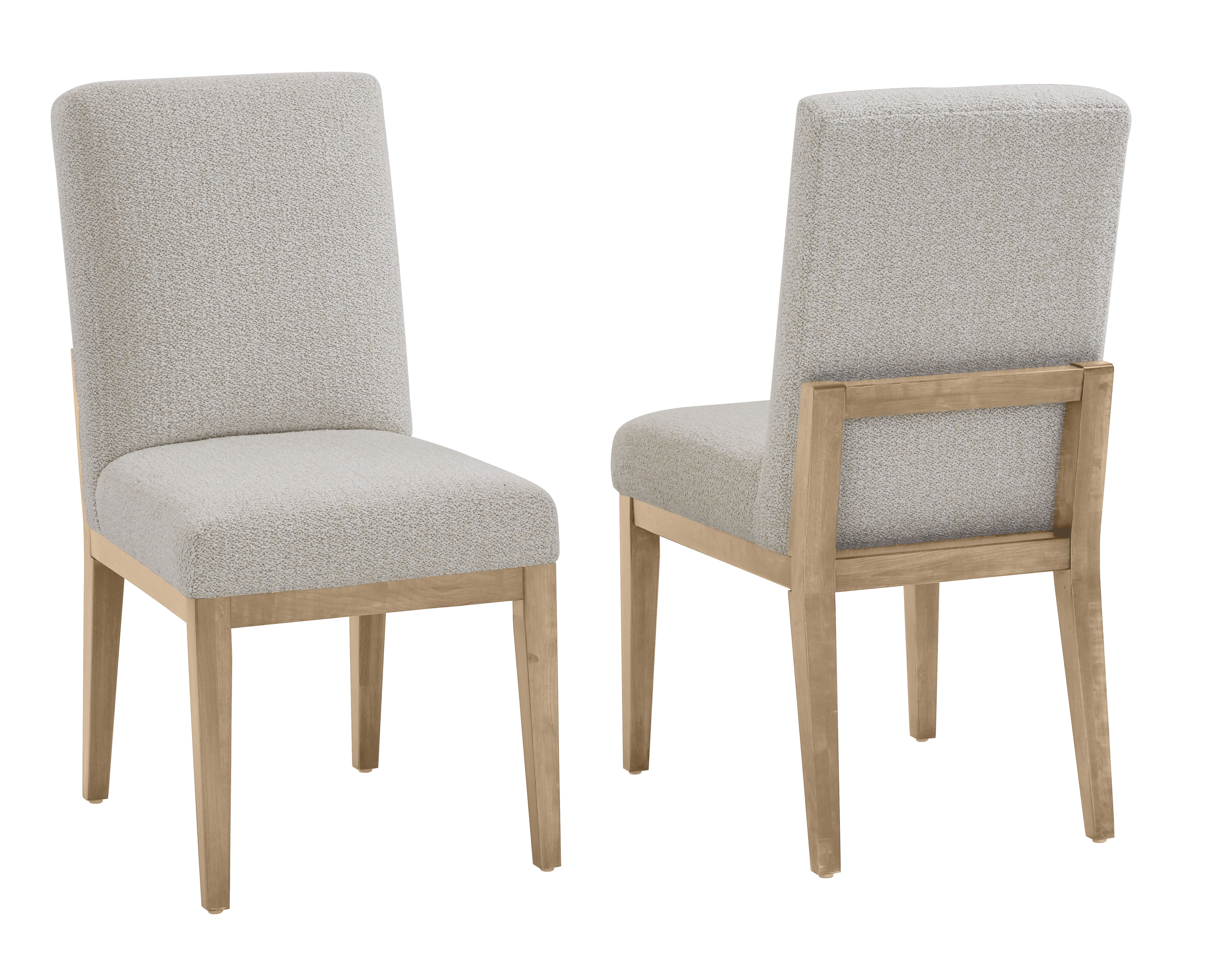 Vaughan-Bassett Crafted Cherry - Upholstered Side Chair Oatmeal Fabric - Bleached Cherry