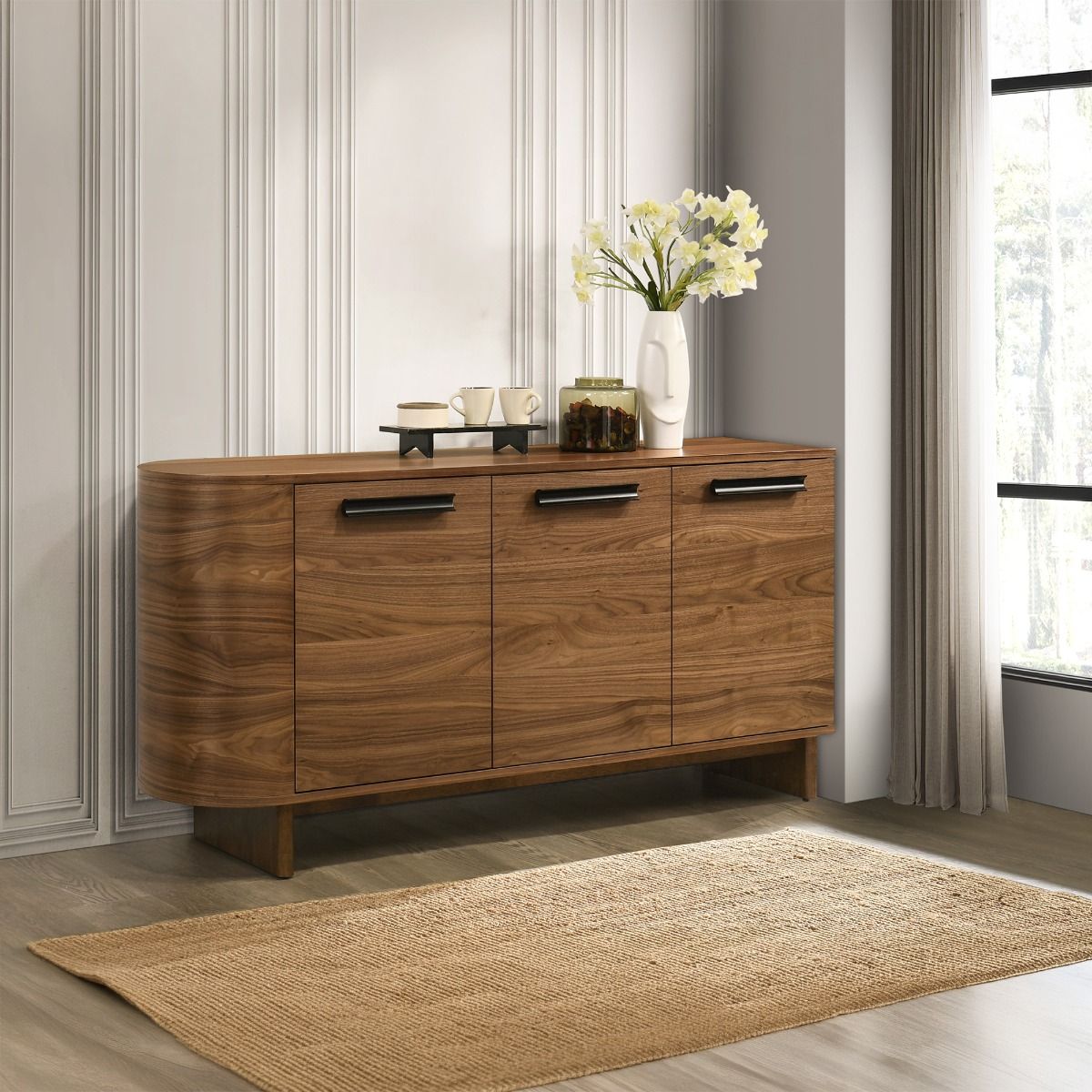 Kyree - Server - Walnut, dark brown, view 8