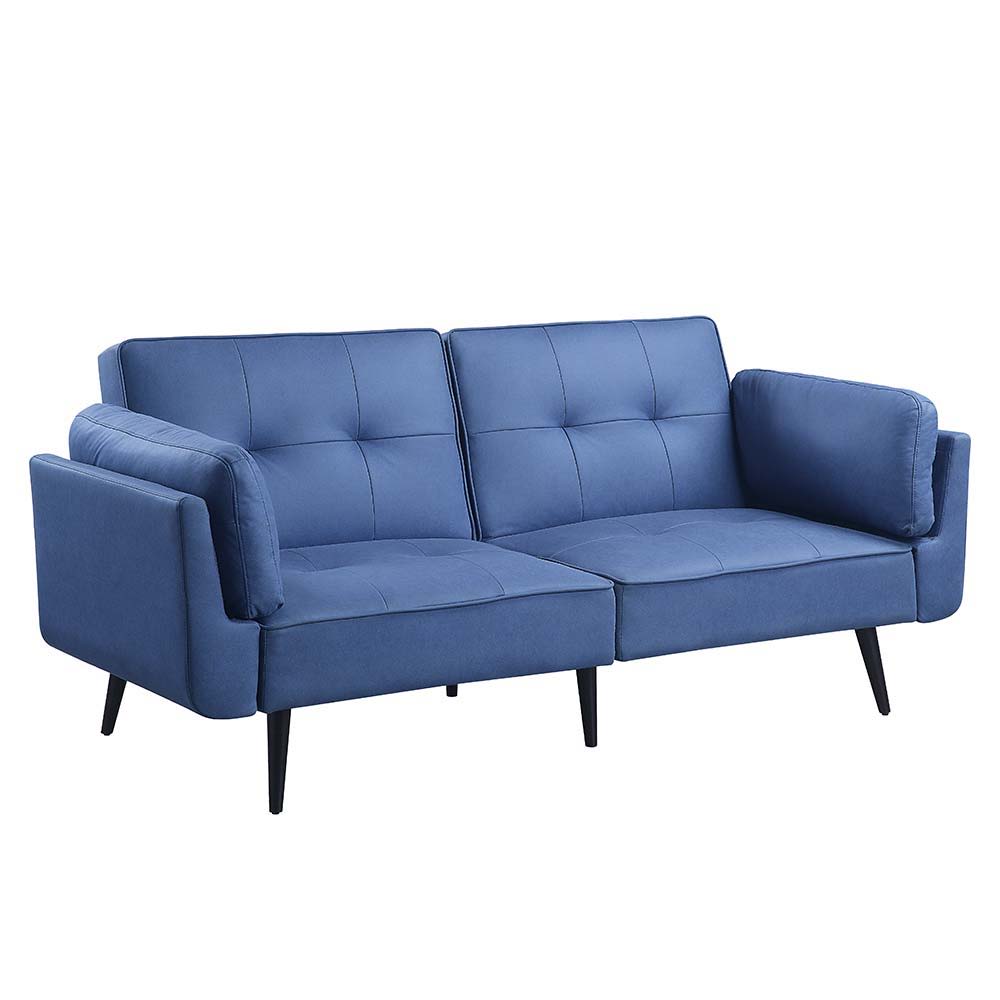 Nafisa - Adjustable Sofa & Ottoman - Blue Fabric, blue, view 5
