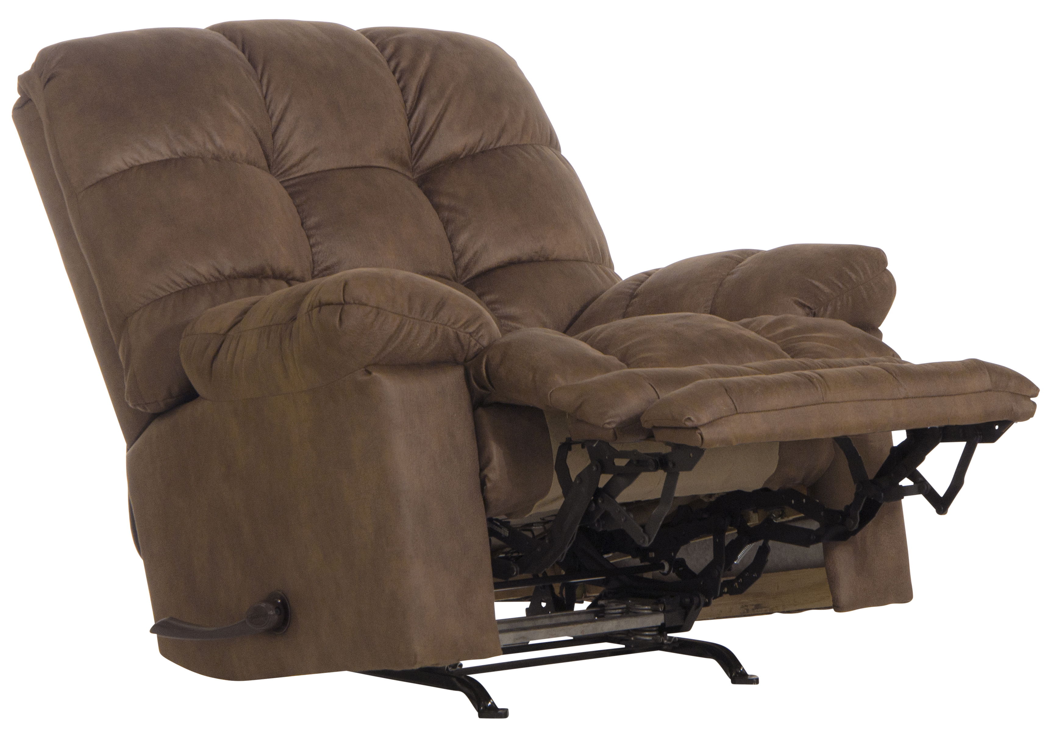 Machado - Chaise Rocker Recliner With Oversized Xtra Comfort Footrest - Chocolate