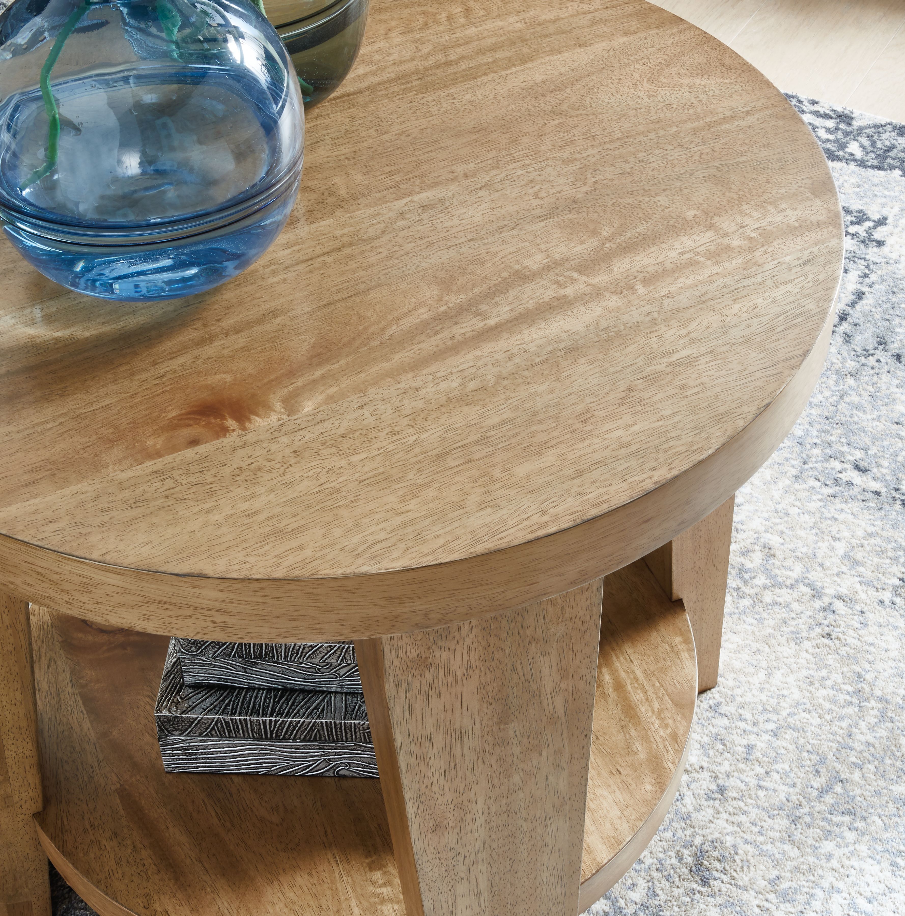 Ashley Furniture Kristiland - Round End Table - Light Brown - Image 6