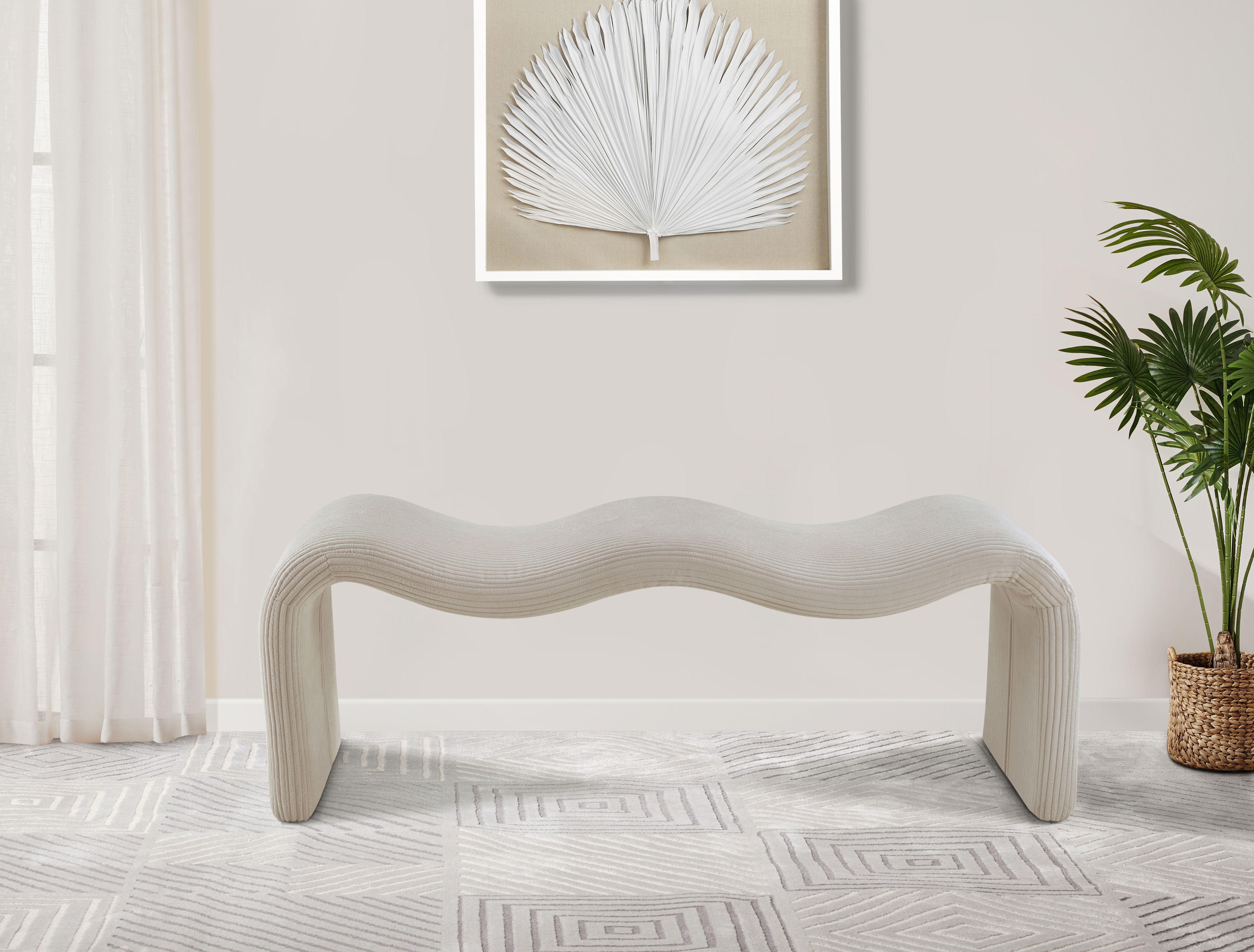 Willow - Corduroy Bench - Beige