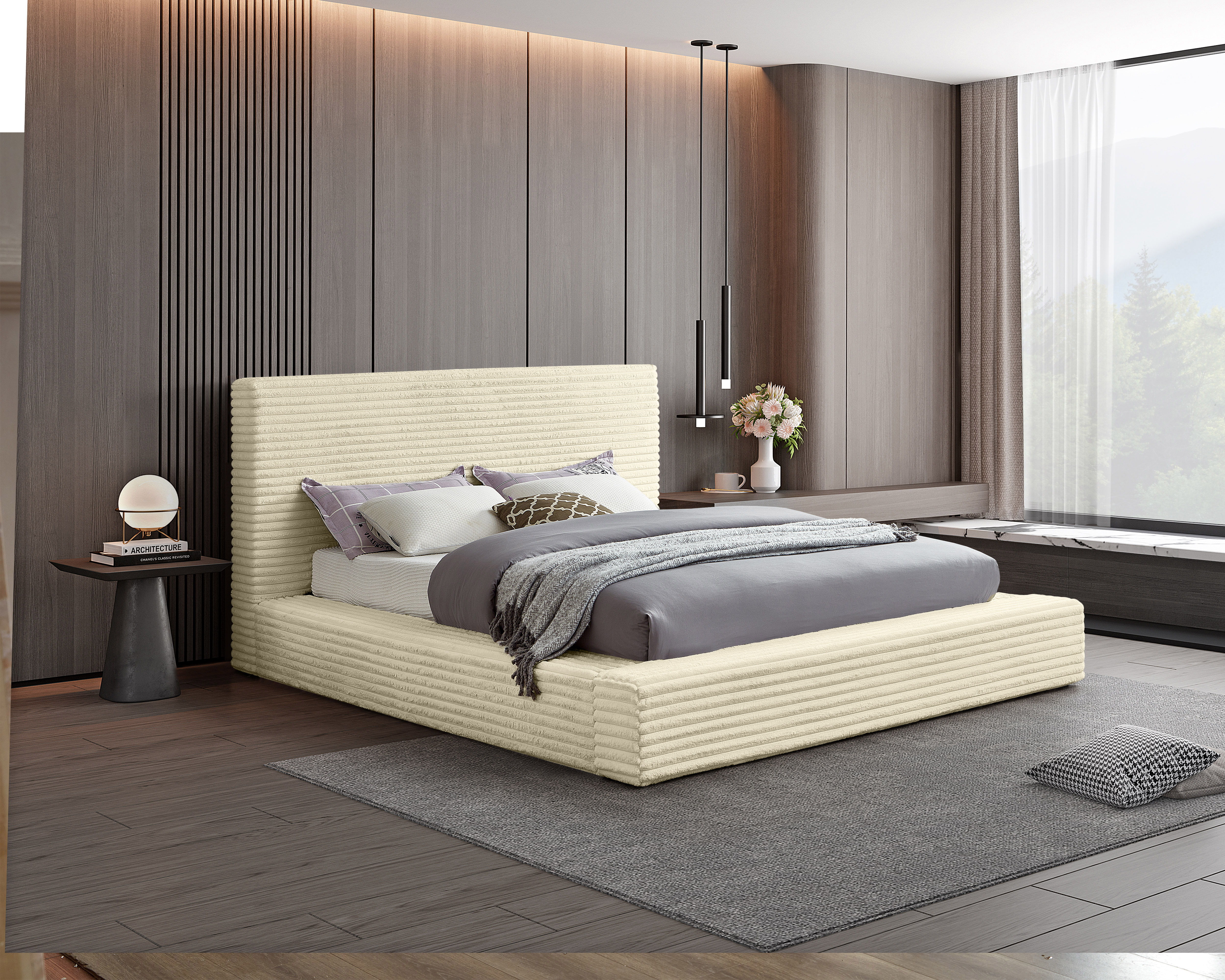 Dexter - Queen Bed - Cream