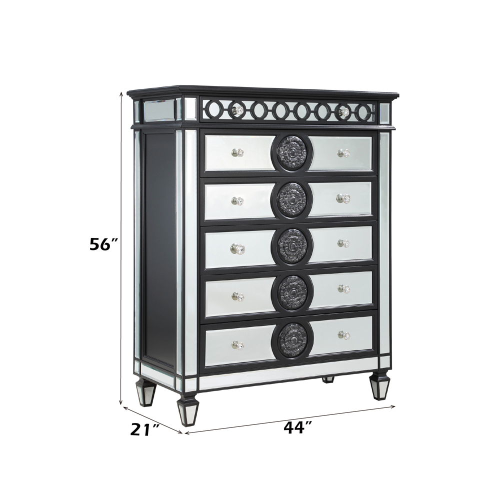 Varian II - Chest - Mirrored, Black & Sliver, black, view 5