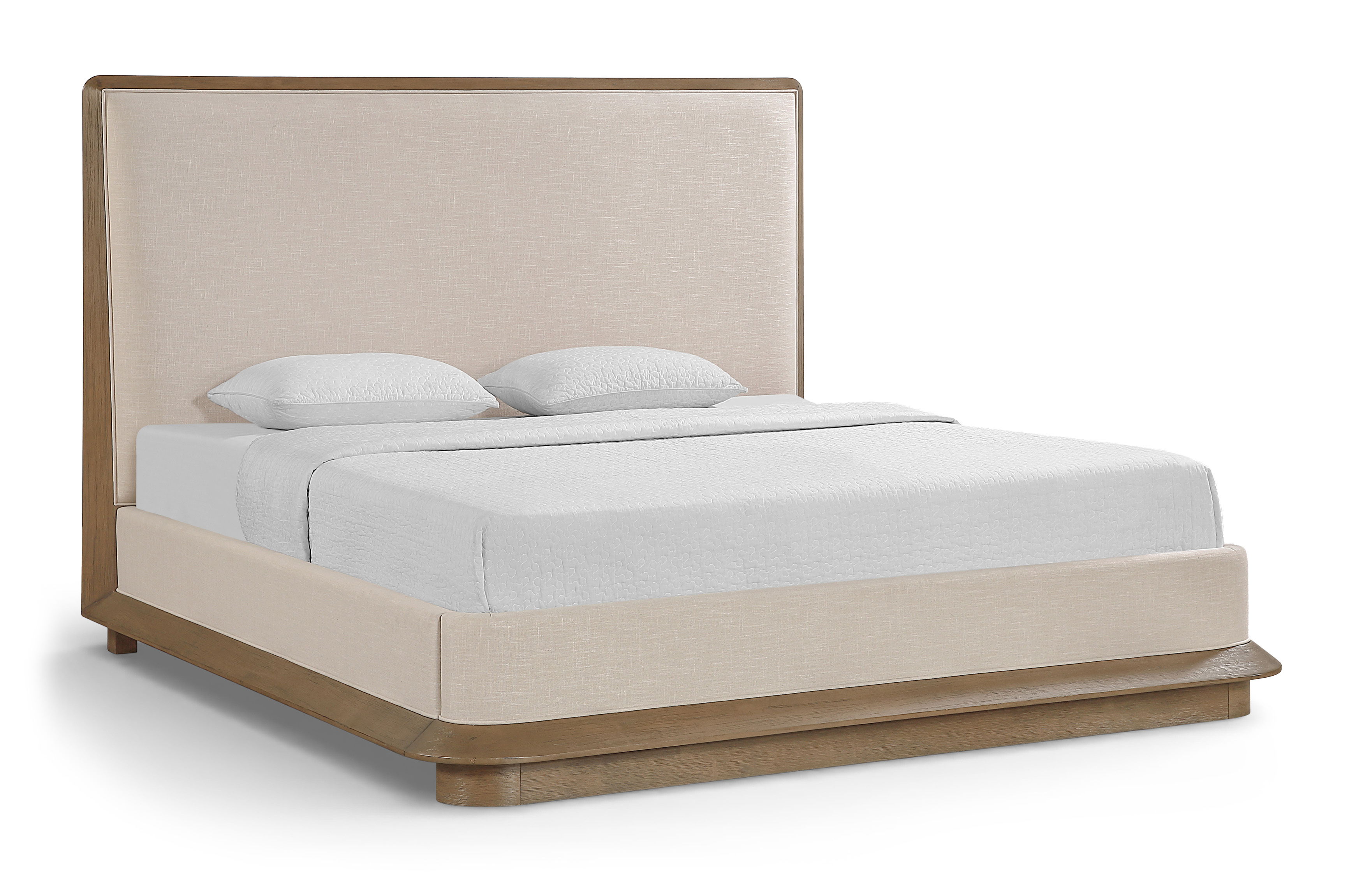 Adagio - Fabric Upholstered King Bed (3 Boxes) - Brown