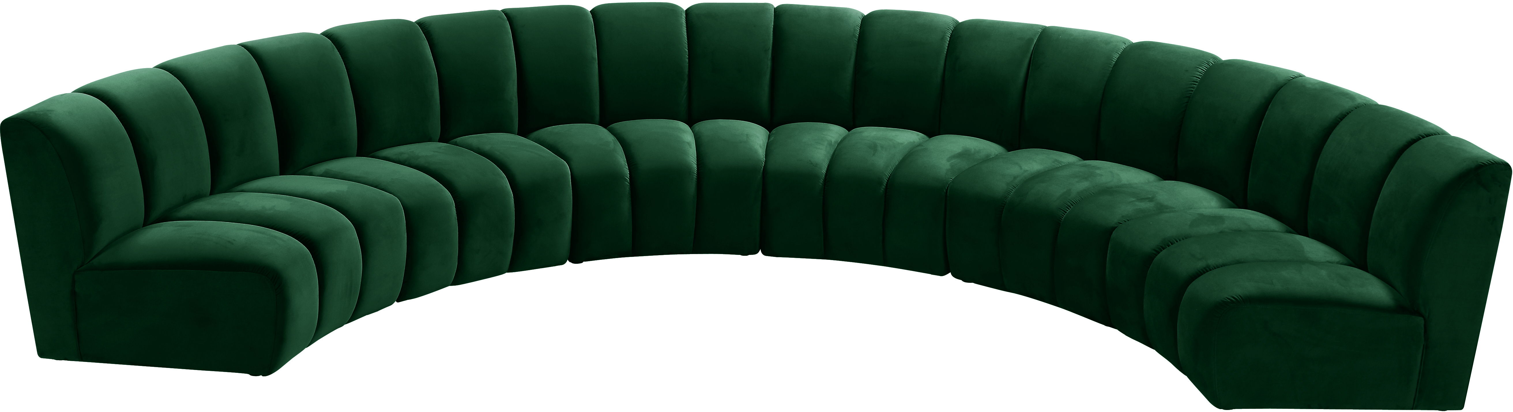 Infinity - 6 Piece Fabric Modular Sectional - Green