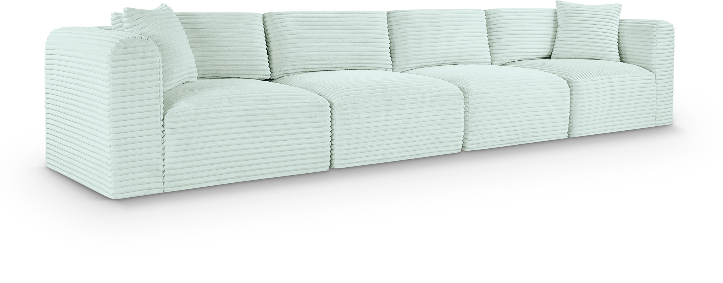 Shaggy - 4 Seat Modular Sofa - Mint