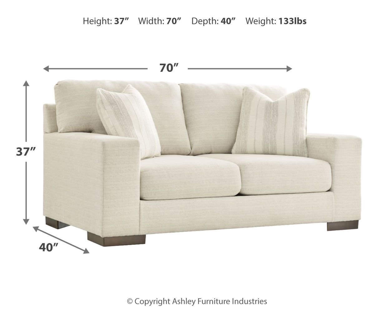 Ashley Furniture Maggie - Loveseat - Birch - Image 6
