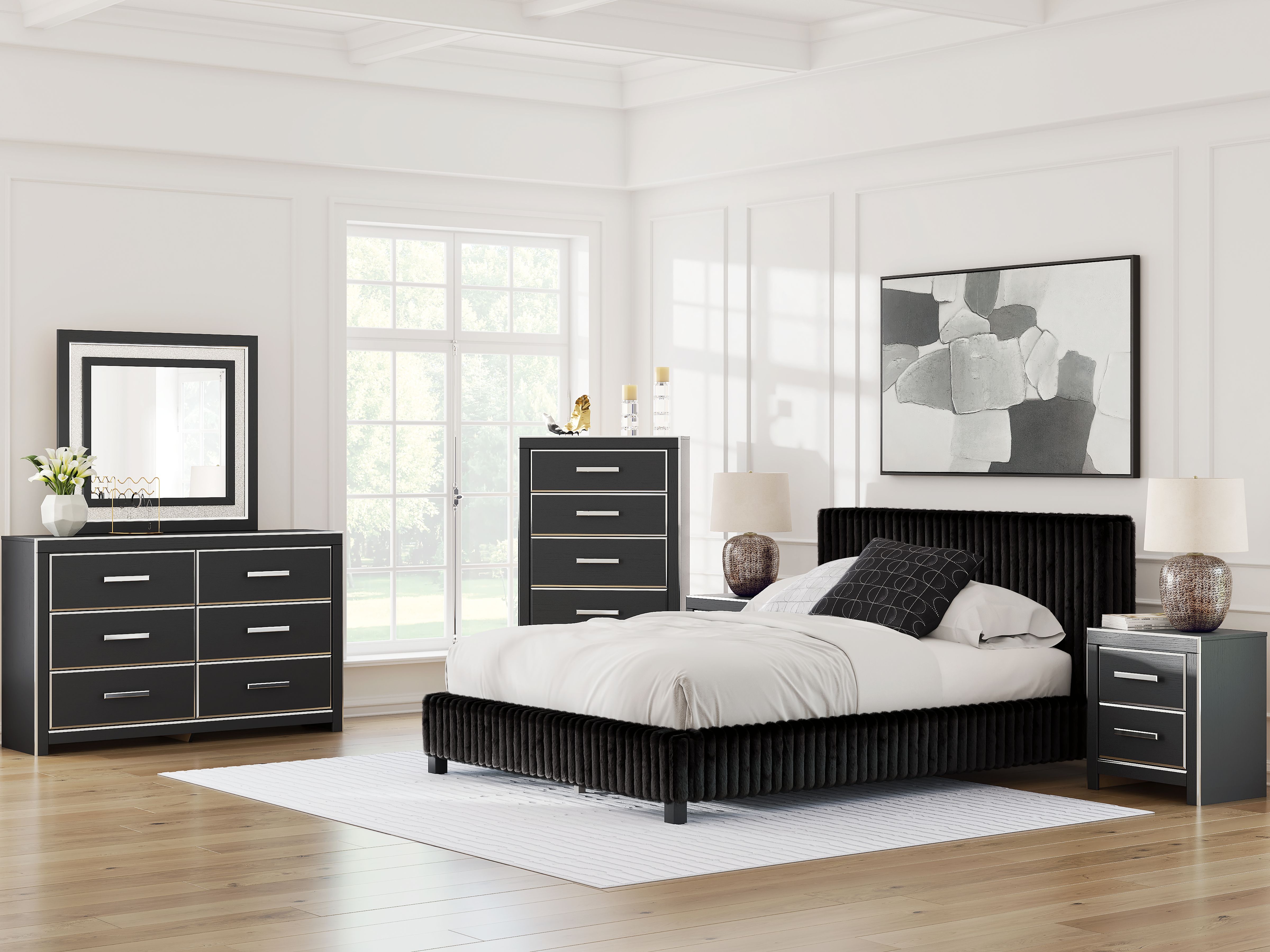 Zuraleus - Dresser And Mirror - Black