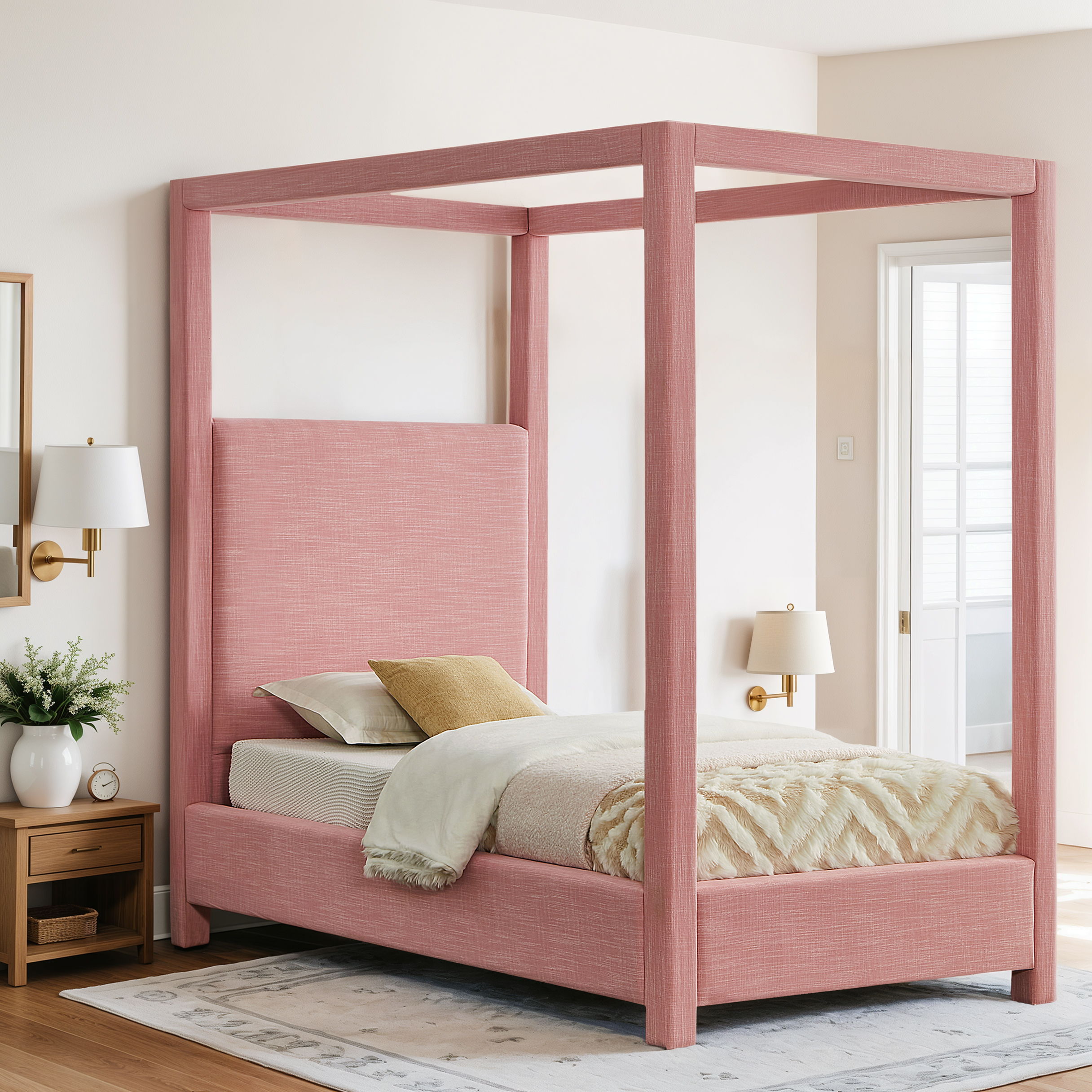 Emerson - Twin Bed - Light Pink