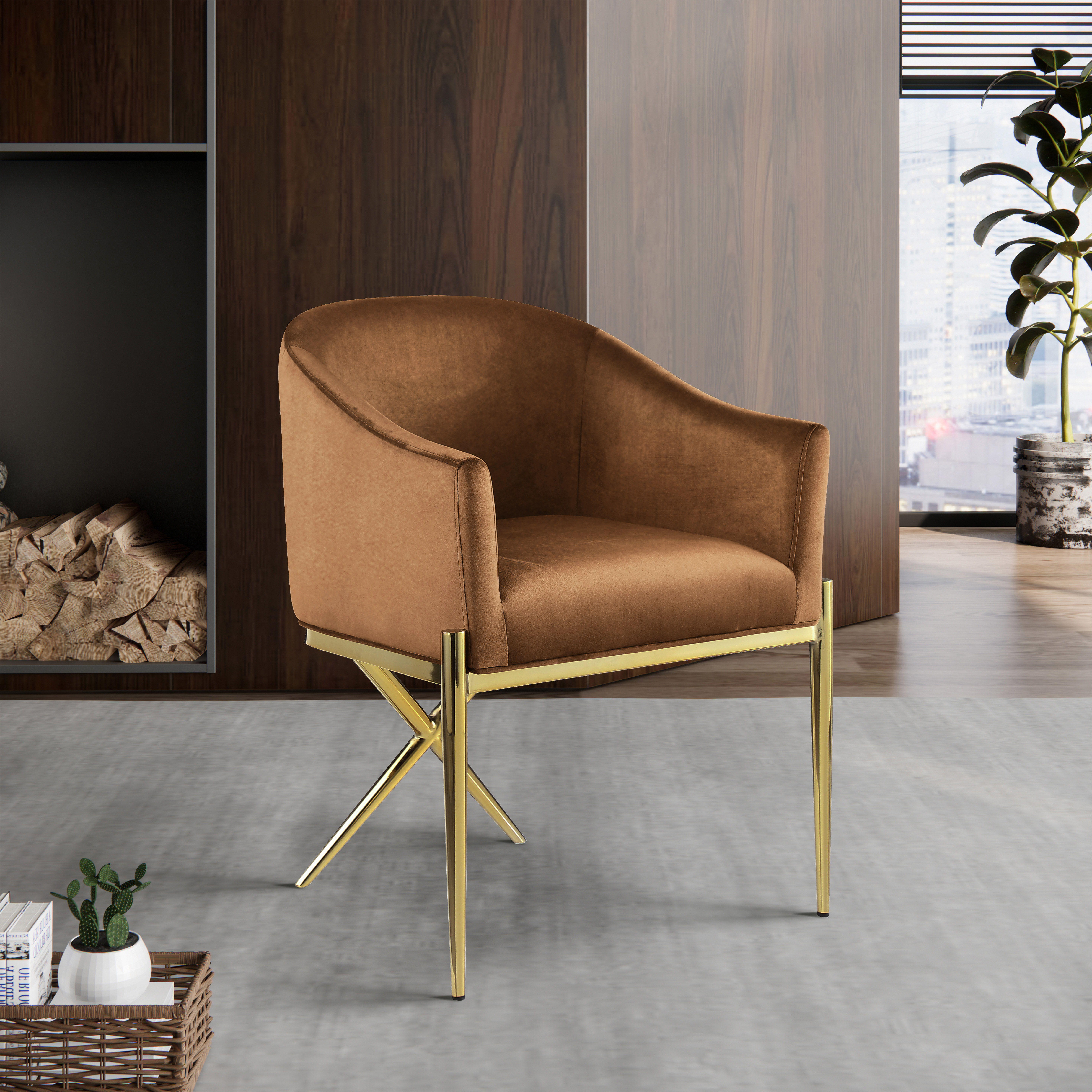 Xavier - Dining Chair - Saddle